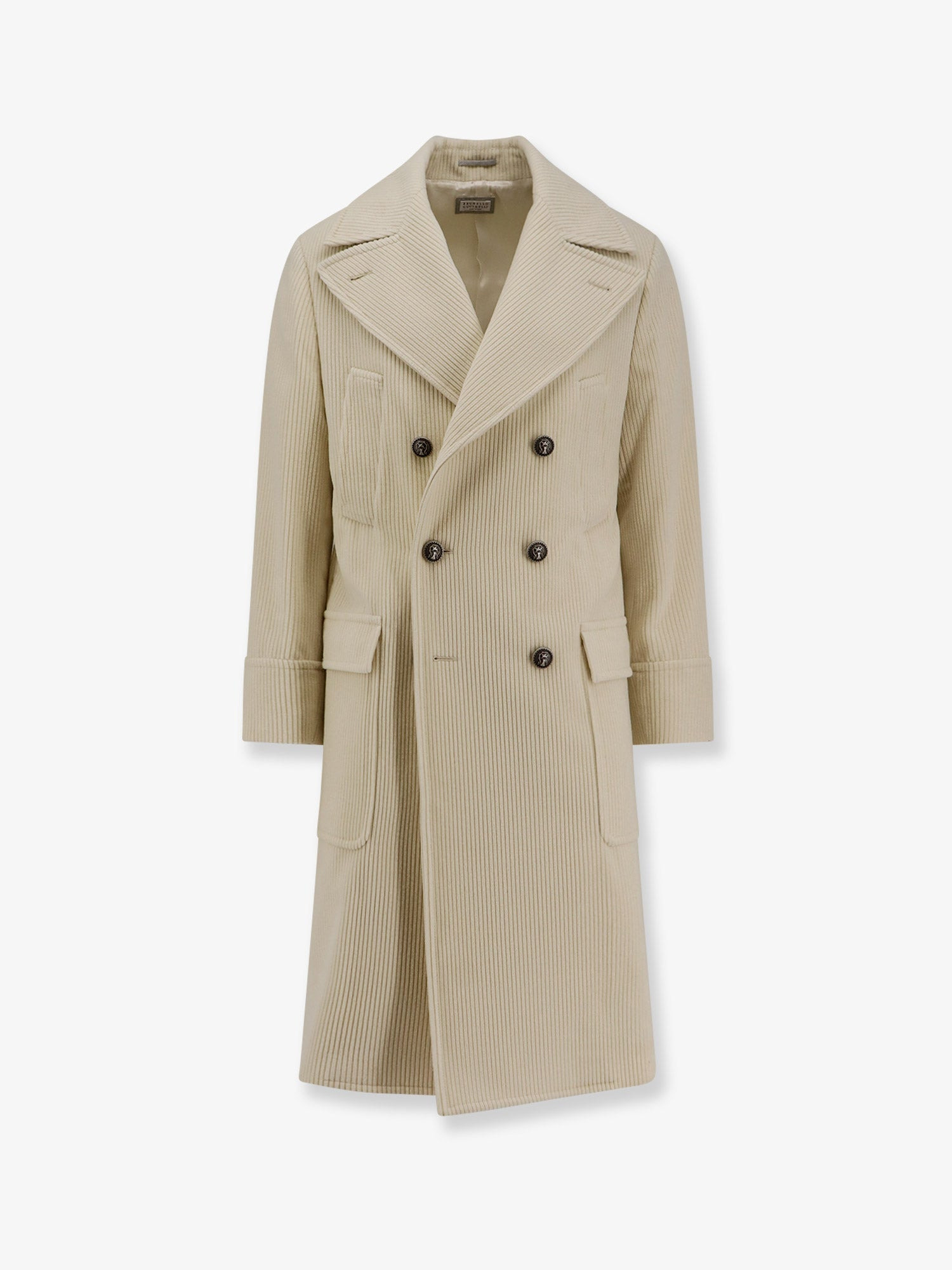 RIBBED CASHMERE COAT - 1