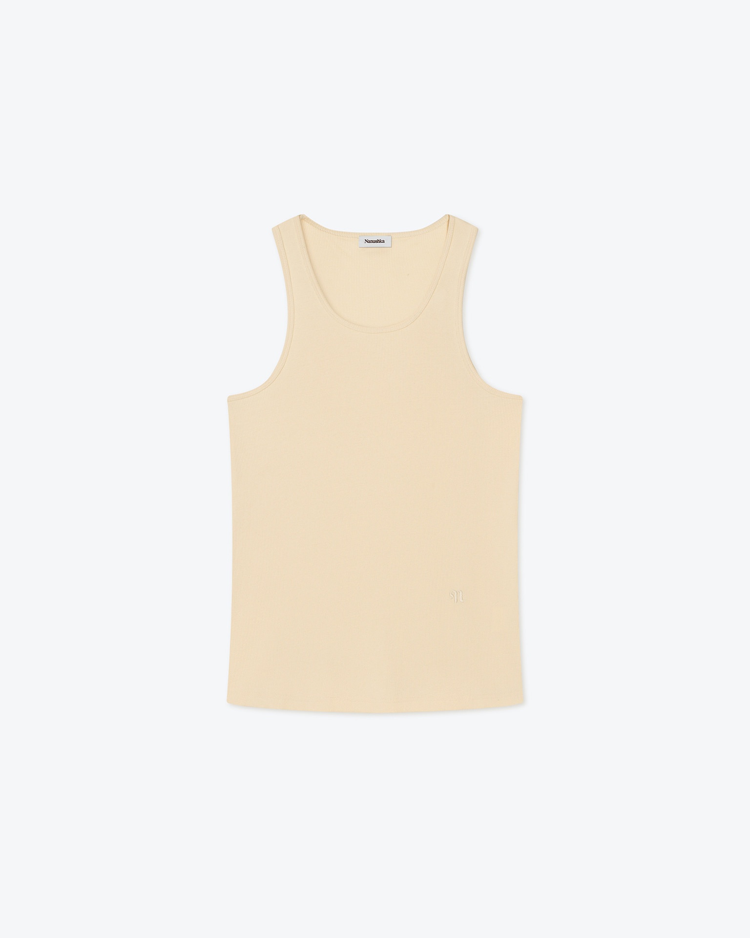 KORBEN - Ribbed cotton-jersey top - Creme - 1