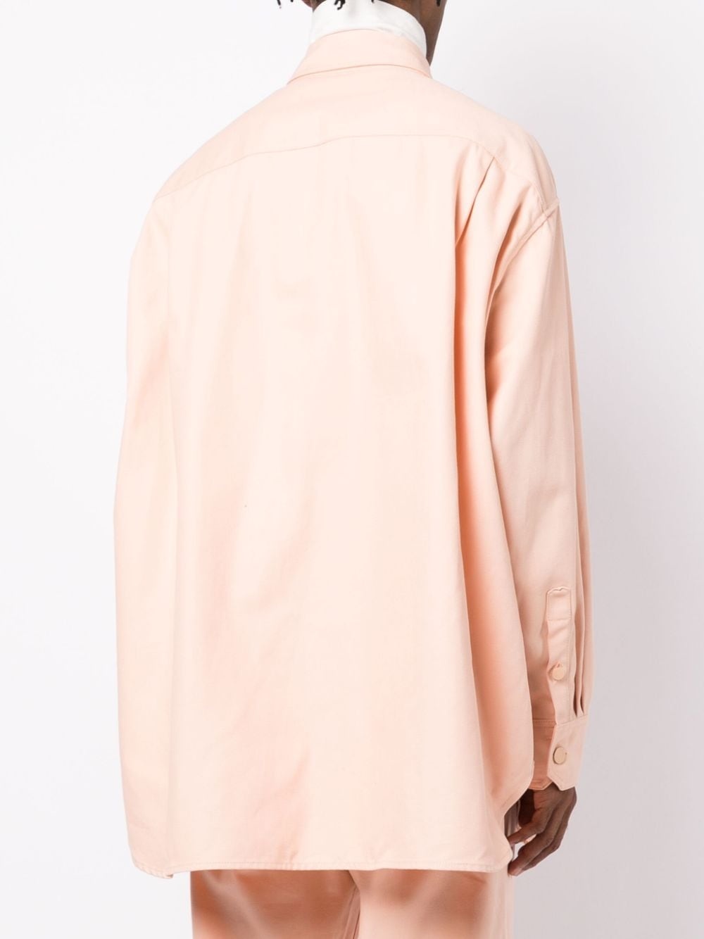 logo-patch cotton shirt - 4