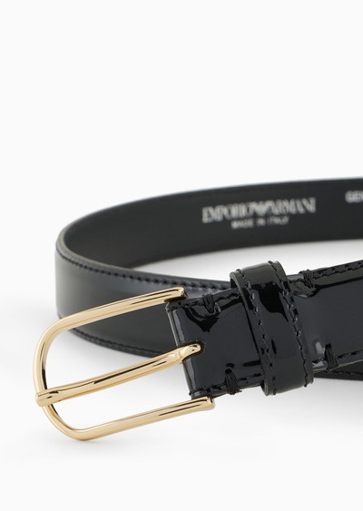 EMPORIO ARMANI Patent leather belt outlook