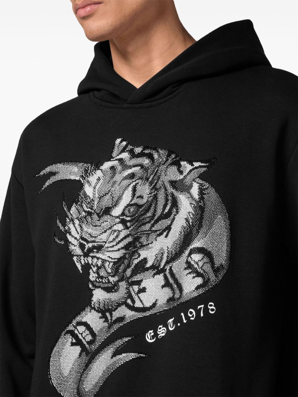 Crystal Tattoo crystal-embellished hoodie - 4