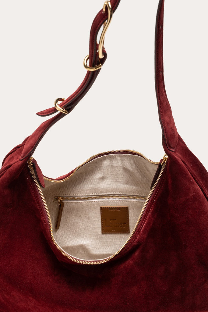 MOON HOBO MAROON SUEDE - 4