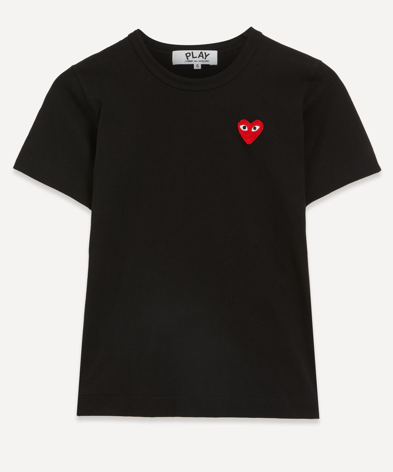 Black Heart Appliqué T-Shirt - 1