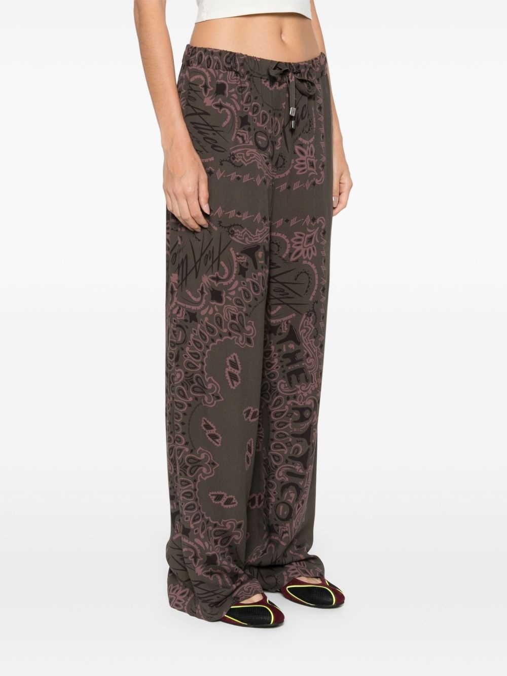 paisley-print trousers - 3