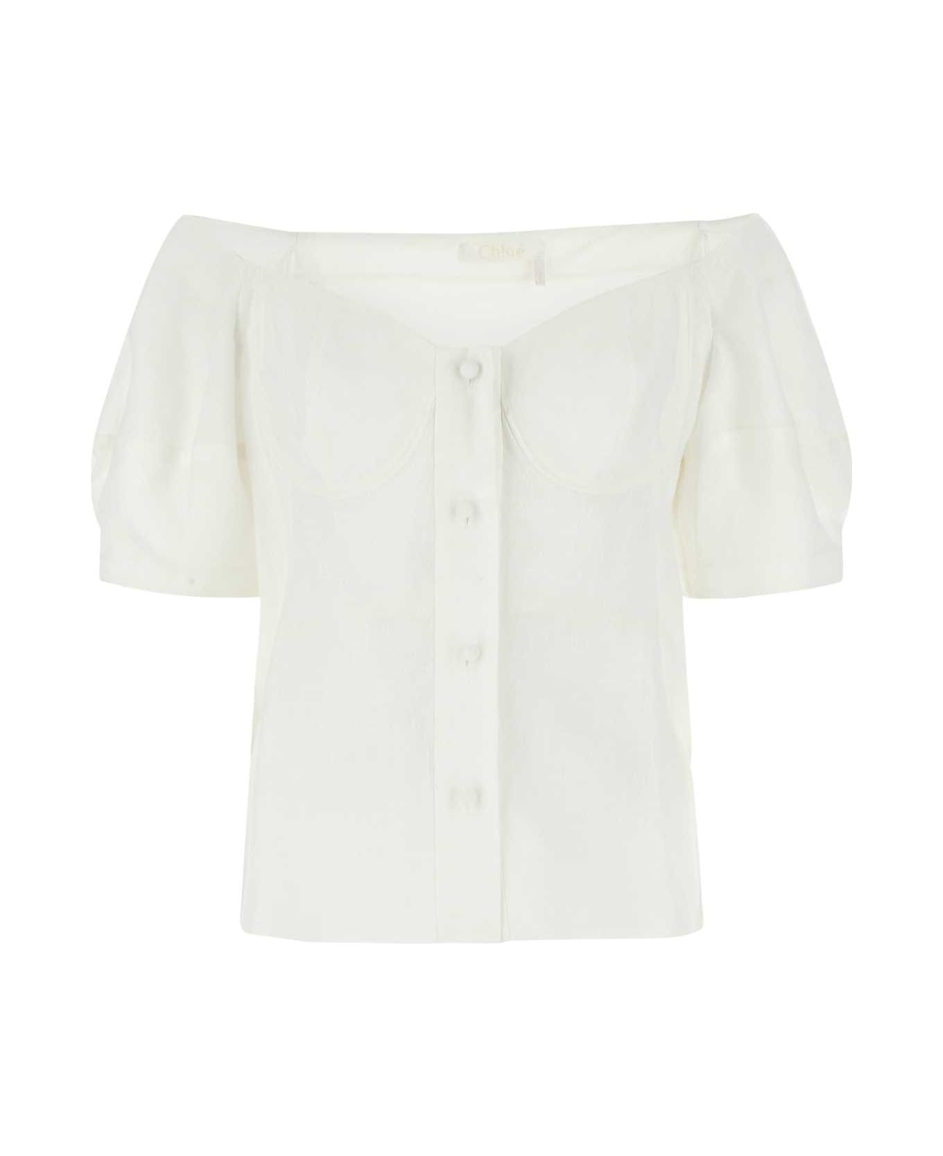 White Linen Top - 1