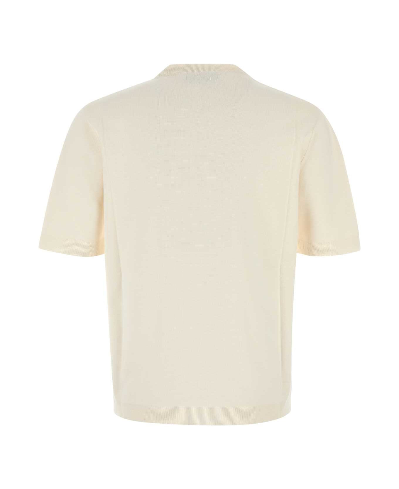 White Silk Blend Sweater - 2