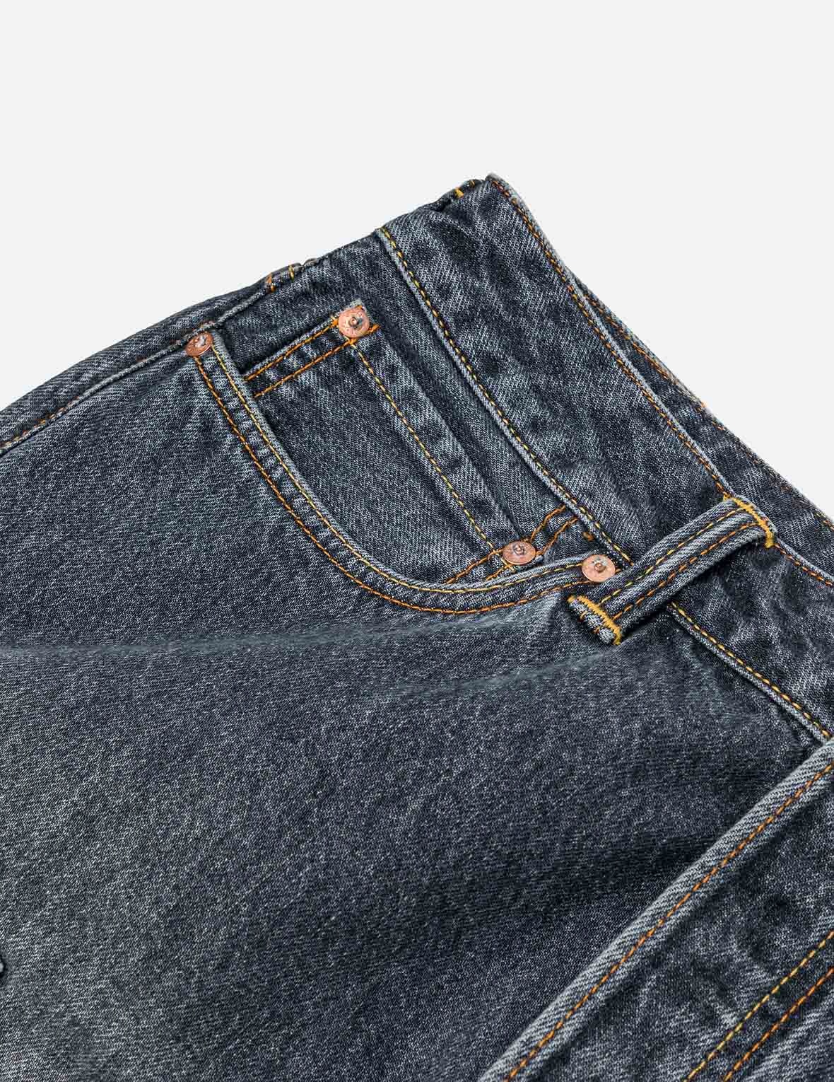 Seagull Print Pockets Oversized Worker Denim Shorts - 13