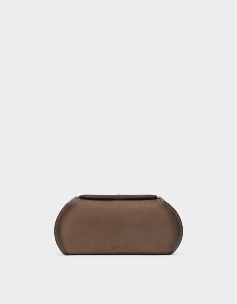Ferrari Dino wallet in shaded nubuck with shoulder strap 1