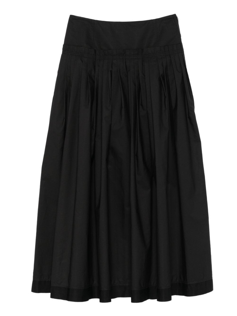 pleated basque midi skirt 1