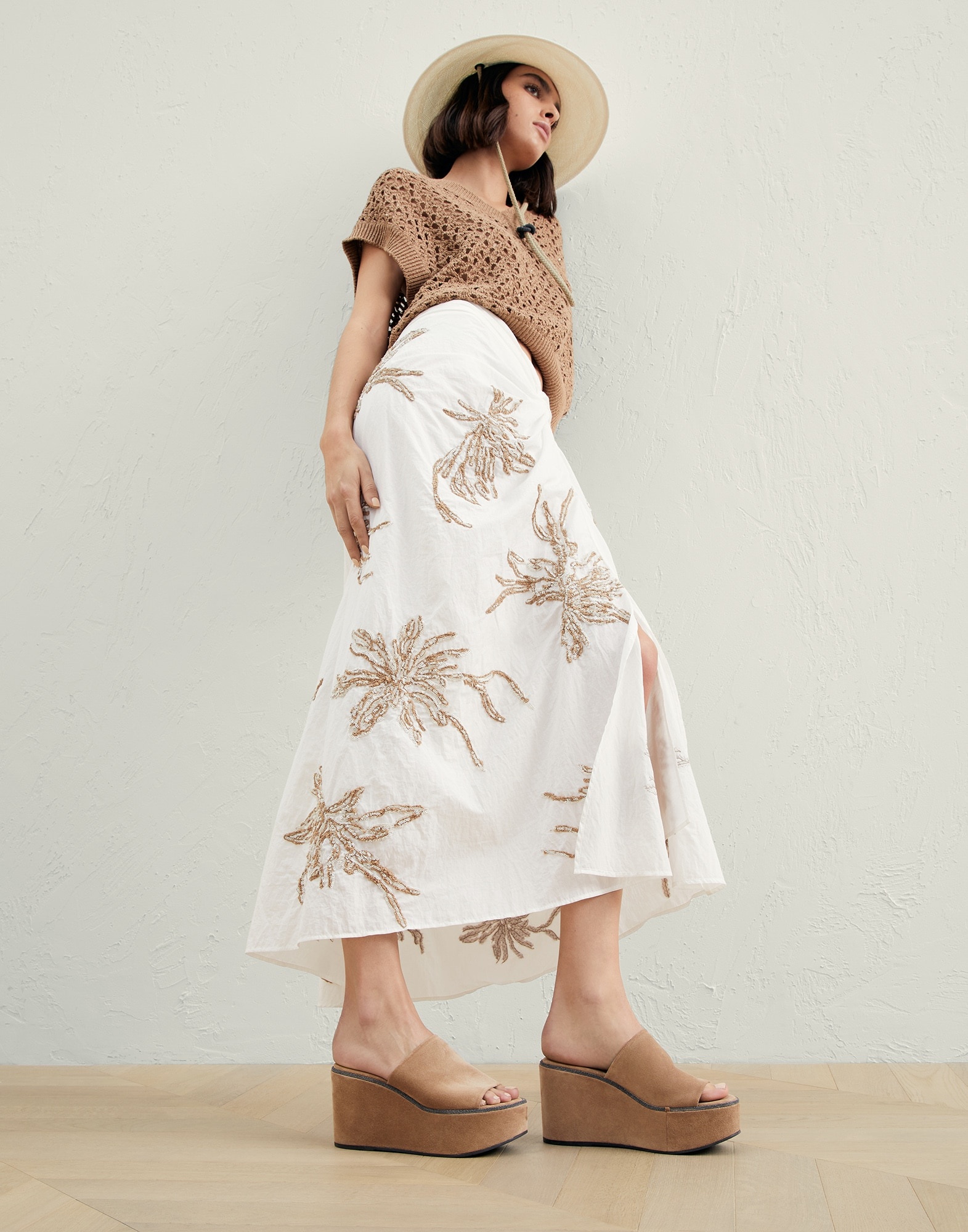 Suede wedges with precious welt - 5