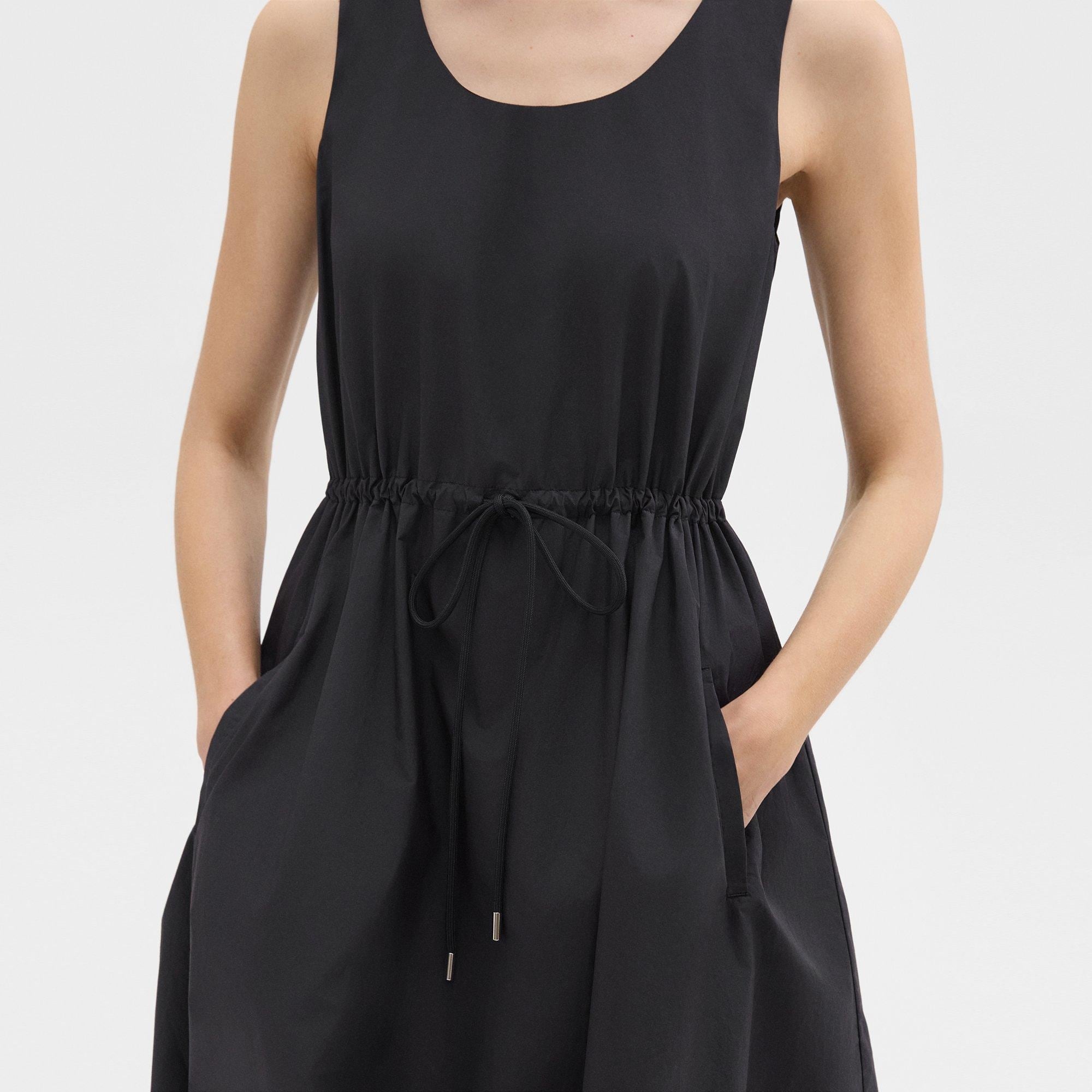 Sleeveless Drawstring Dress in Cotton-Blend - 5
