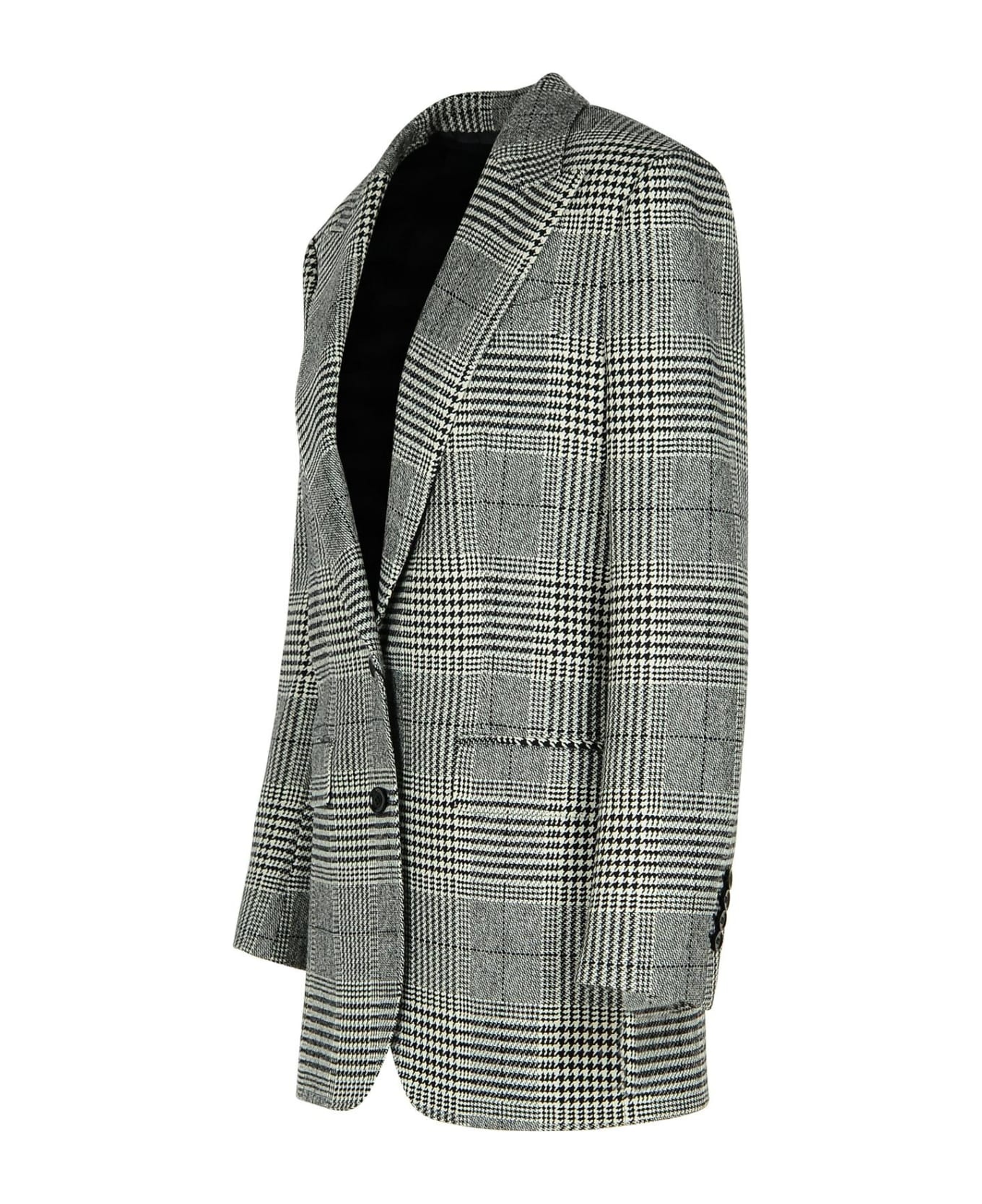 Grey Virgin Wool Blend Blazer - 2