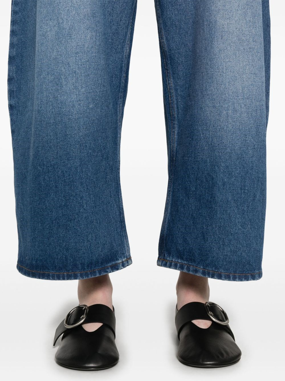Wide-leg denim jeans - 5