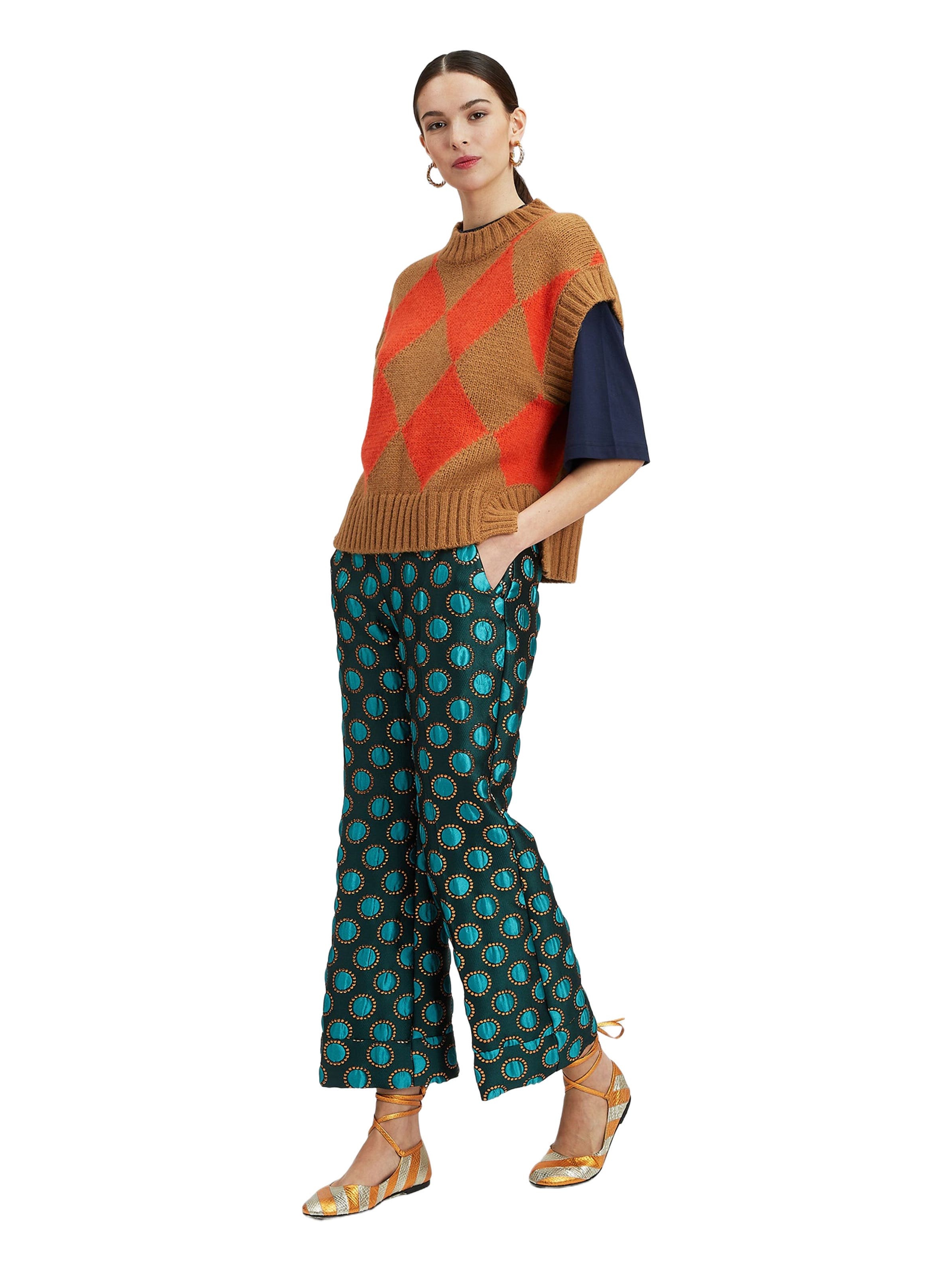 La DoubleJ Hendrix Pants Jacquard Winter Sun Emerald at Nordstrom - 1