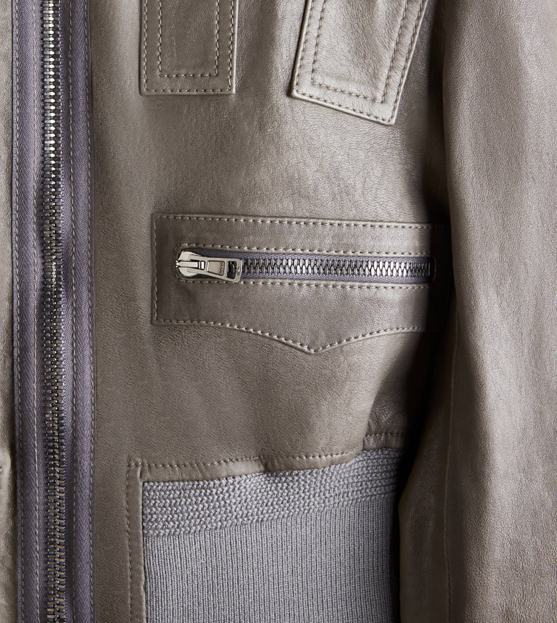 AVIATOR JACKET IN LEATHER - GREY 9