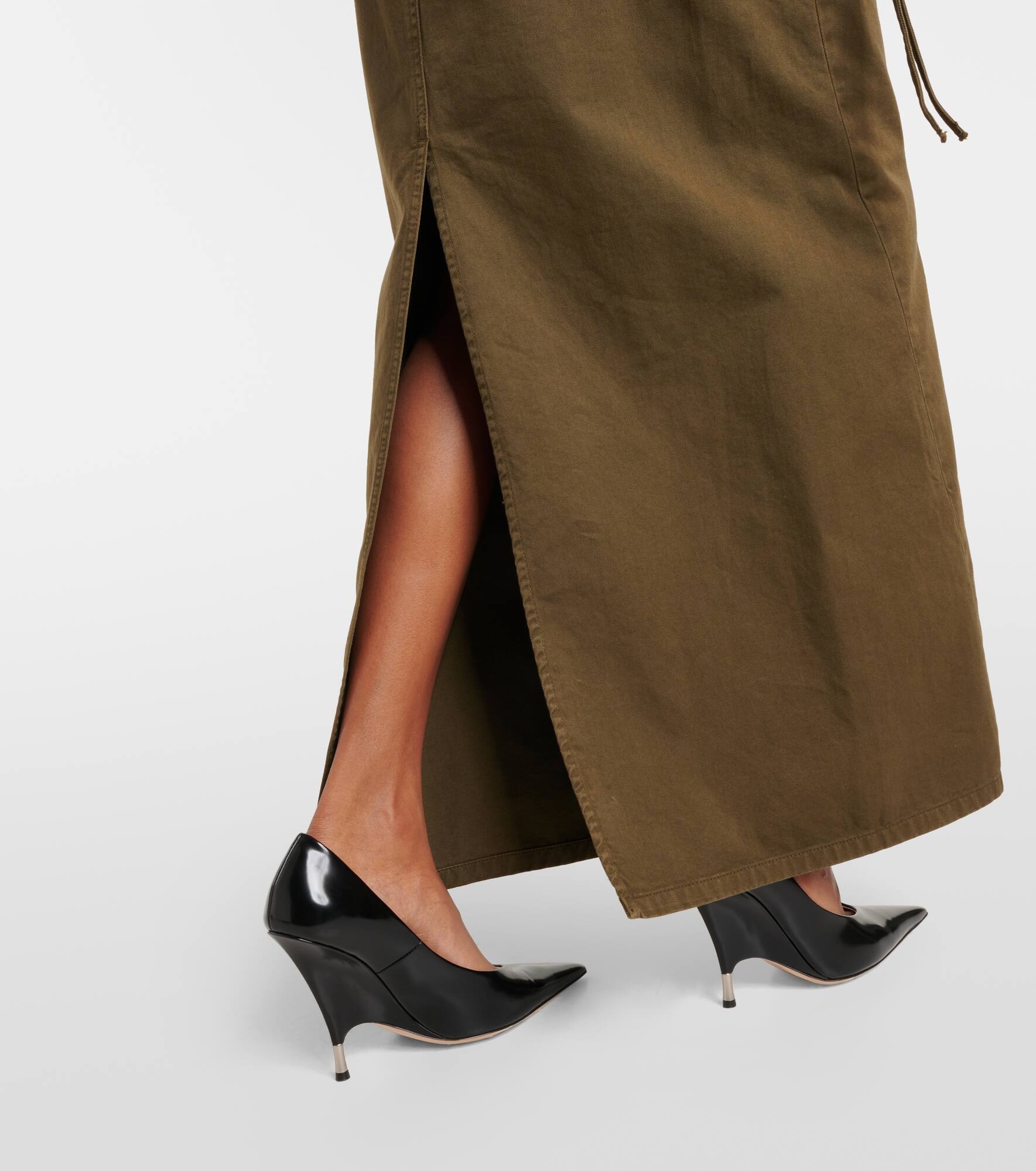 Denim cargo maxi skirt - 6