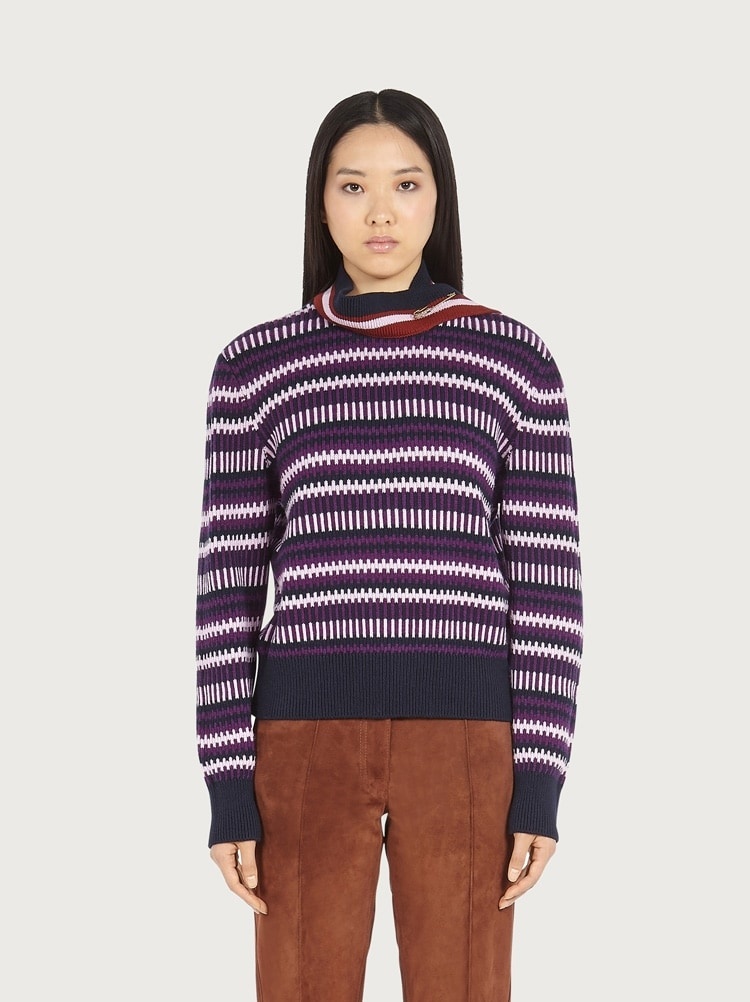 SWEATER WITH SAFETY PIN DETAIL - 2