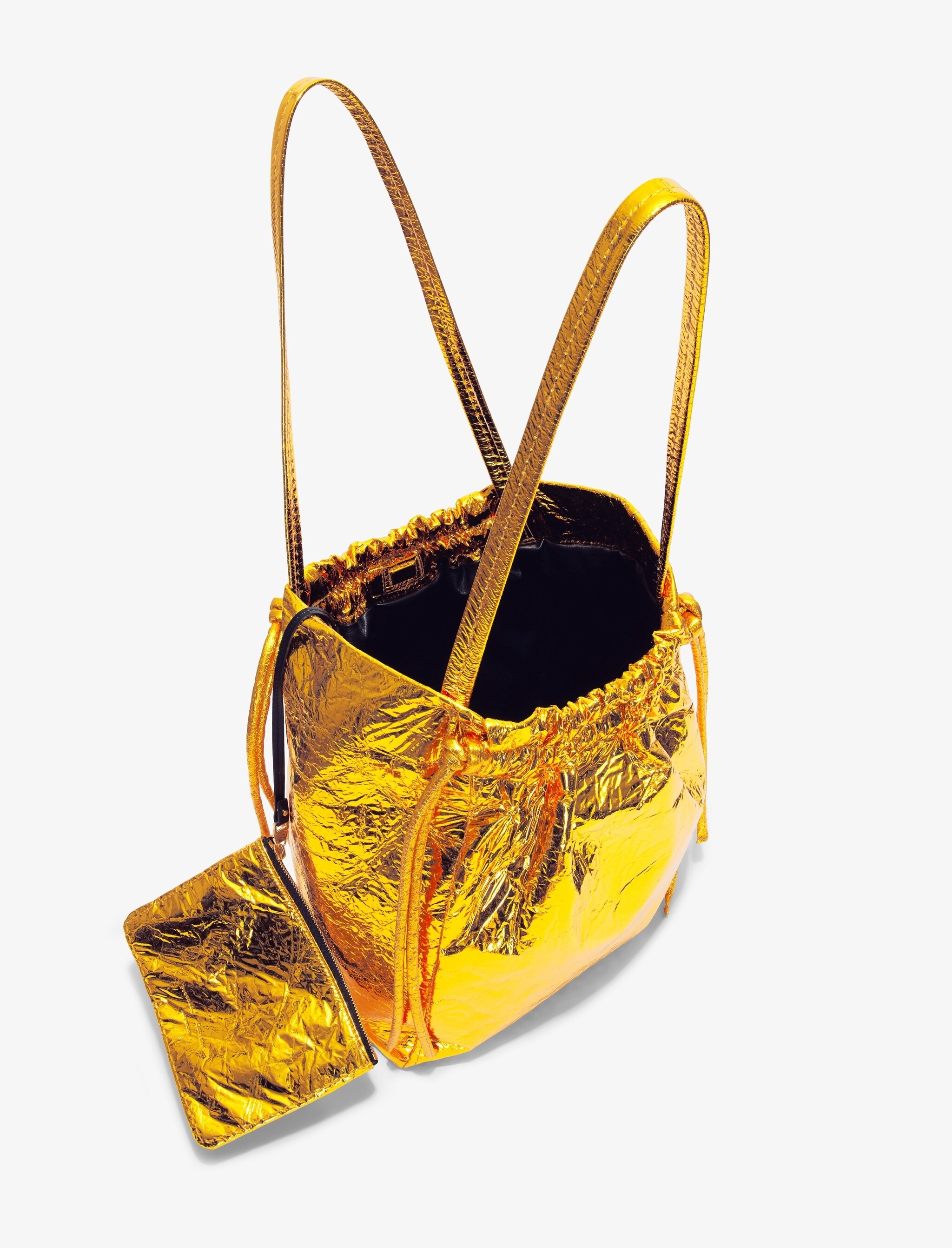 Metallic Drawstring Tote - 5
