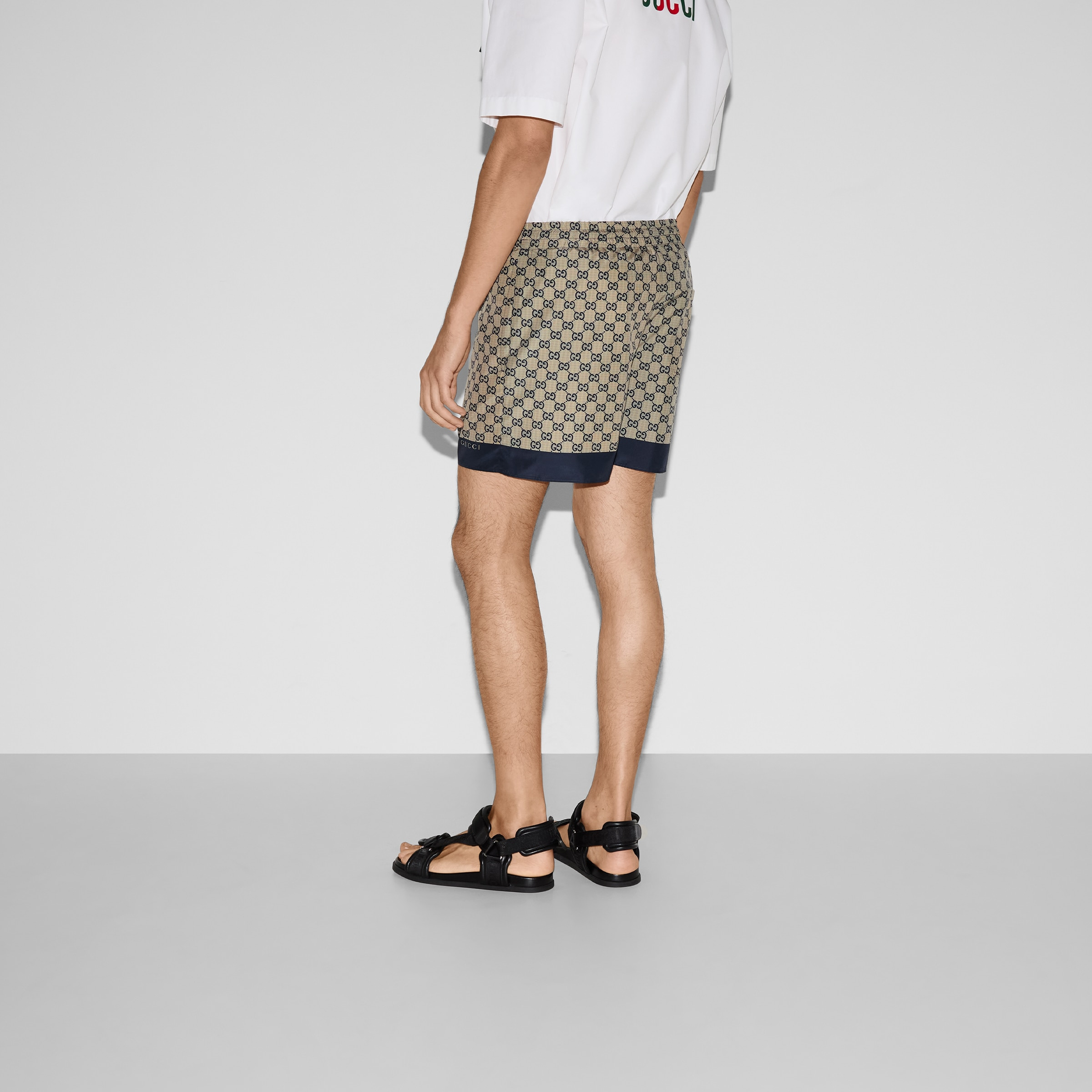 Printed poplin tech swim shorts - 4