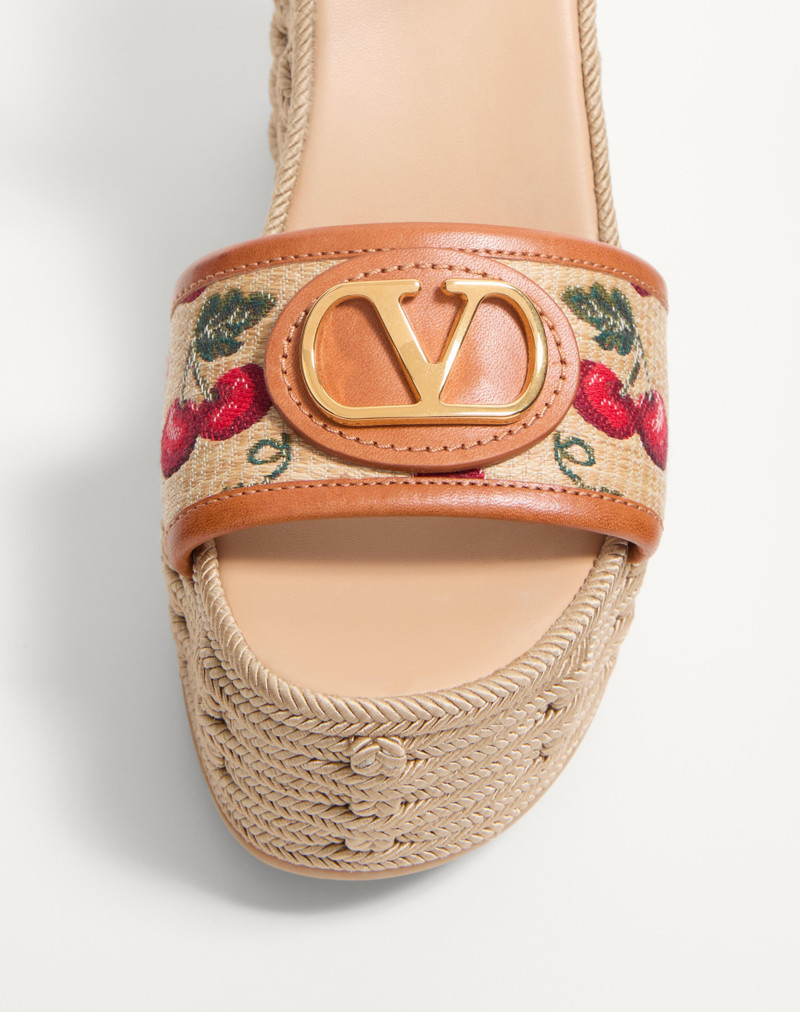 Valentino VLOGO SIGNATURE CHERRYFIC PATTERN WEDGE SANDAL 120MM outlook