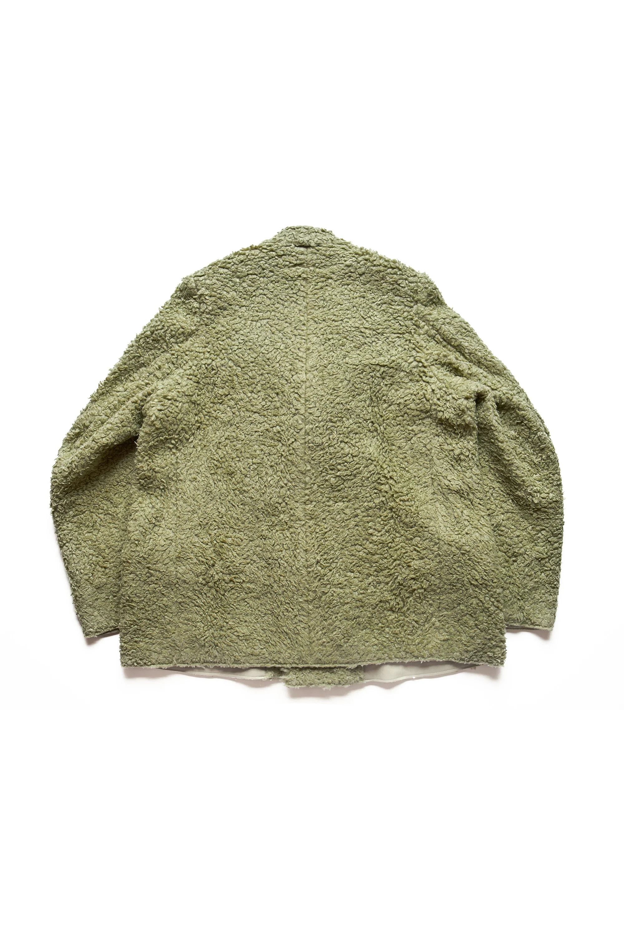 MM6 Maison Margiela Hairy Fleece Blazer Jacket Green - 2