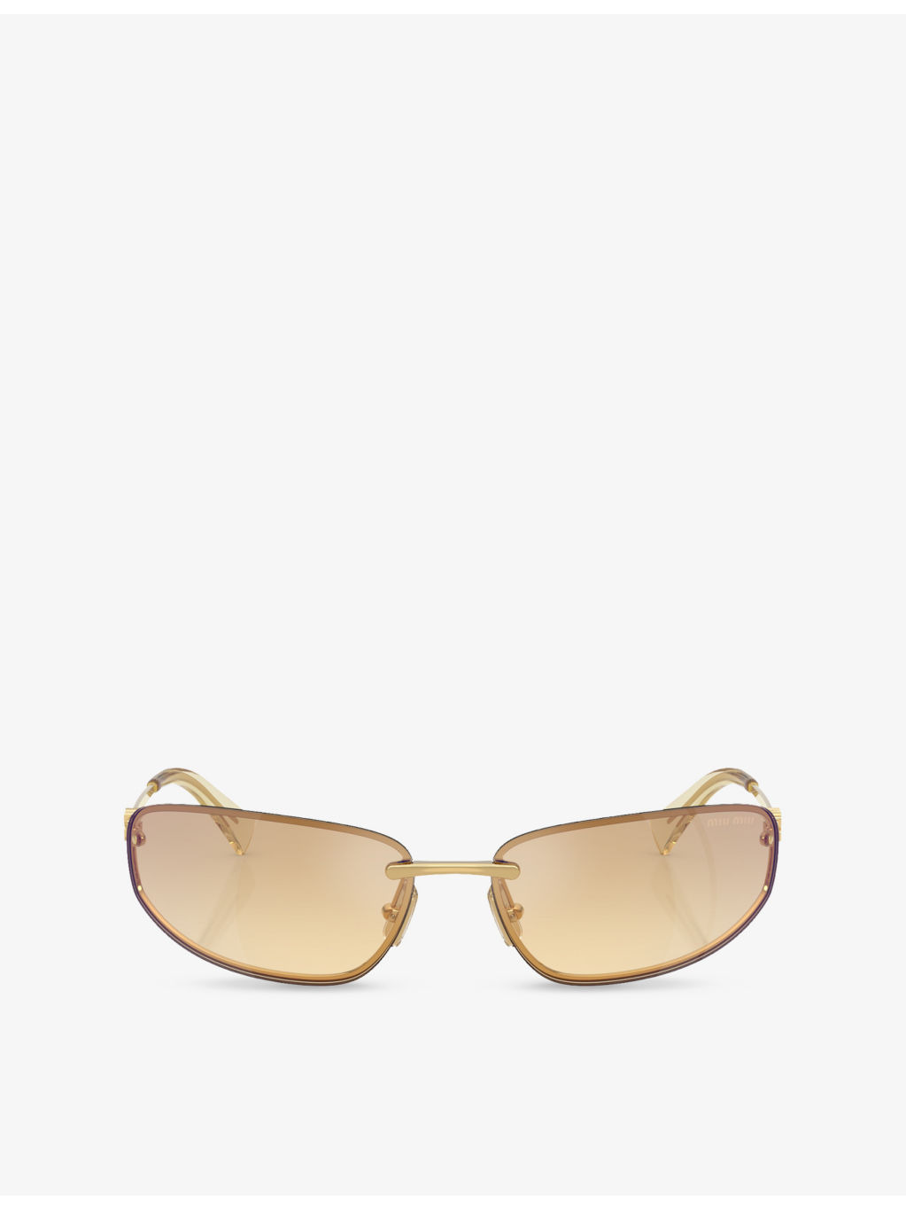 MU A50S Oval-Frame Metal Sunglasses - 1