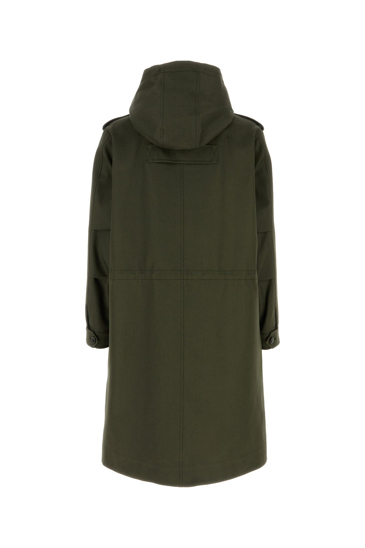 Army green cotton trench coat - 2