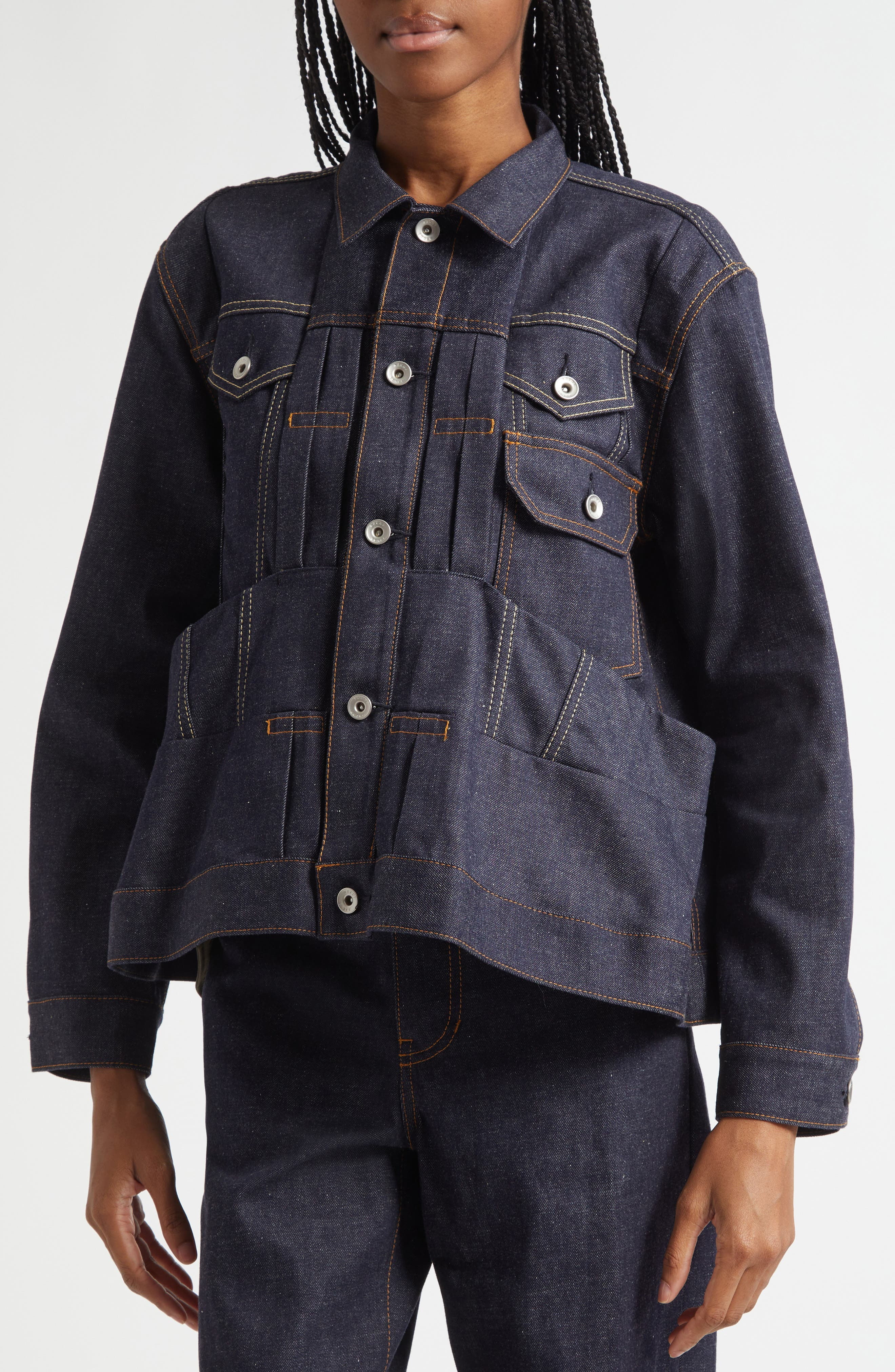 Sacai Denim Jacket in Indigo at Nordstrom - 5
