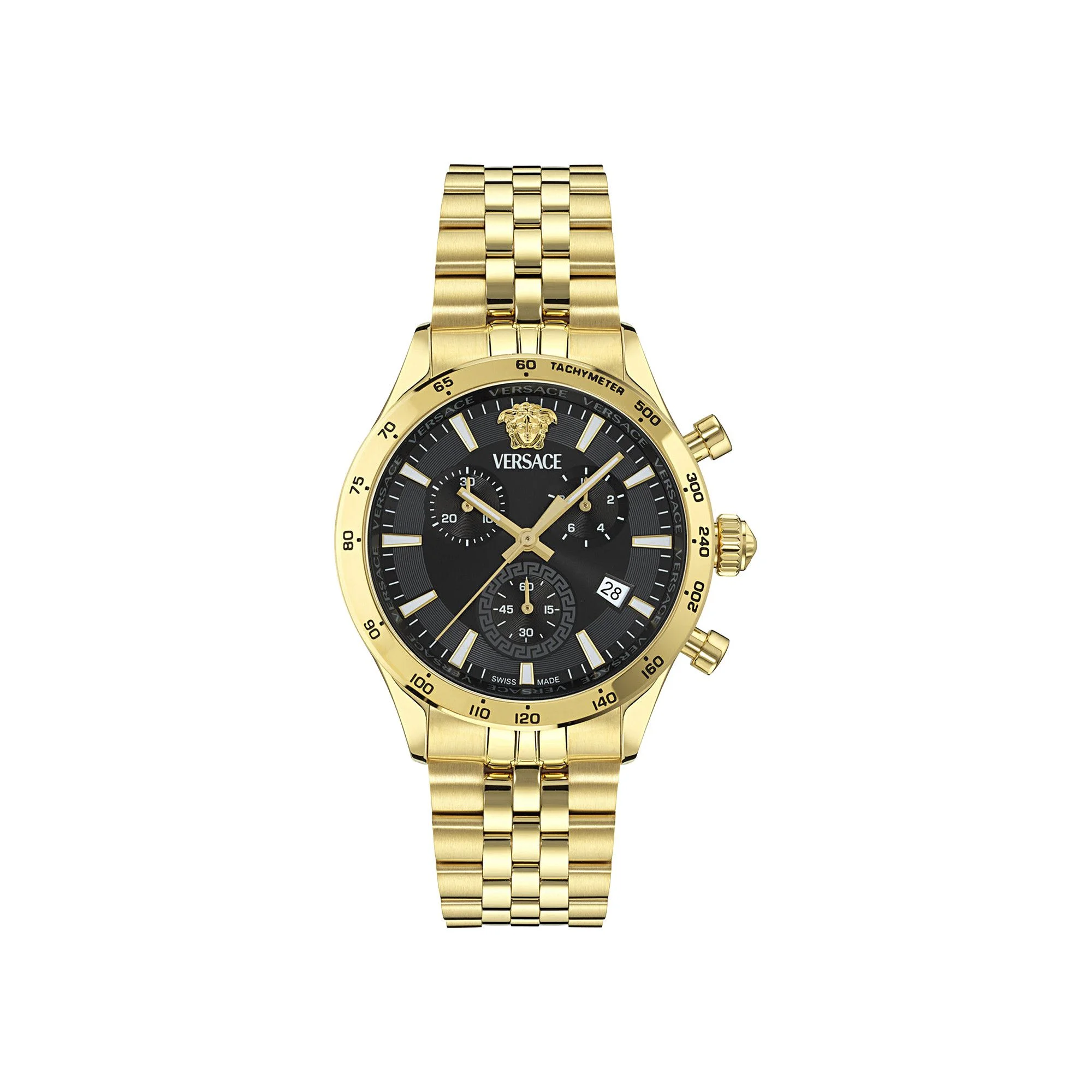 Versace Hellenyium Chrono Petite Bracelet Watch 'Gold' - 1