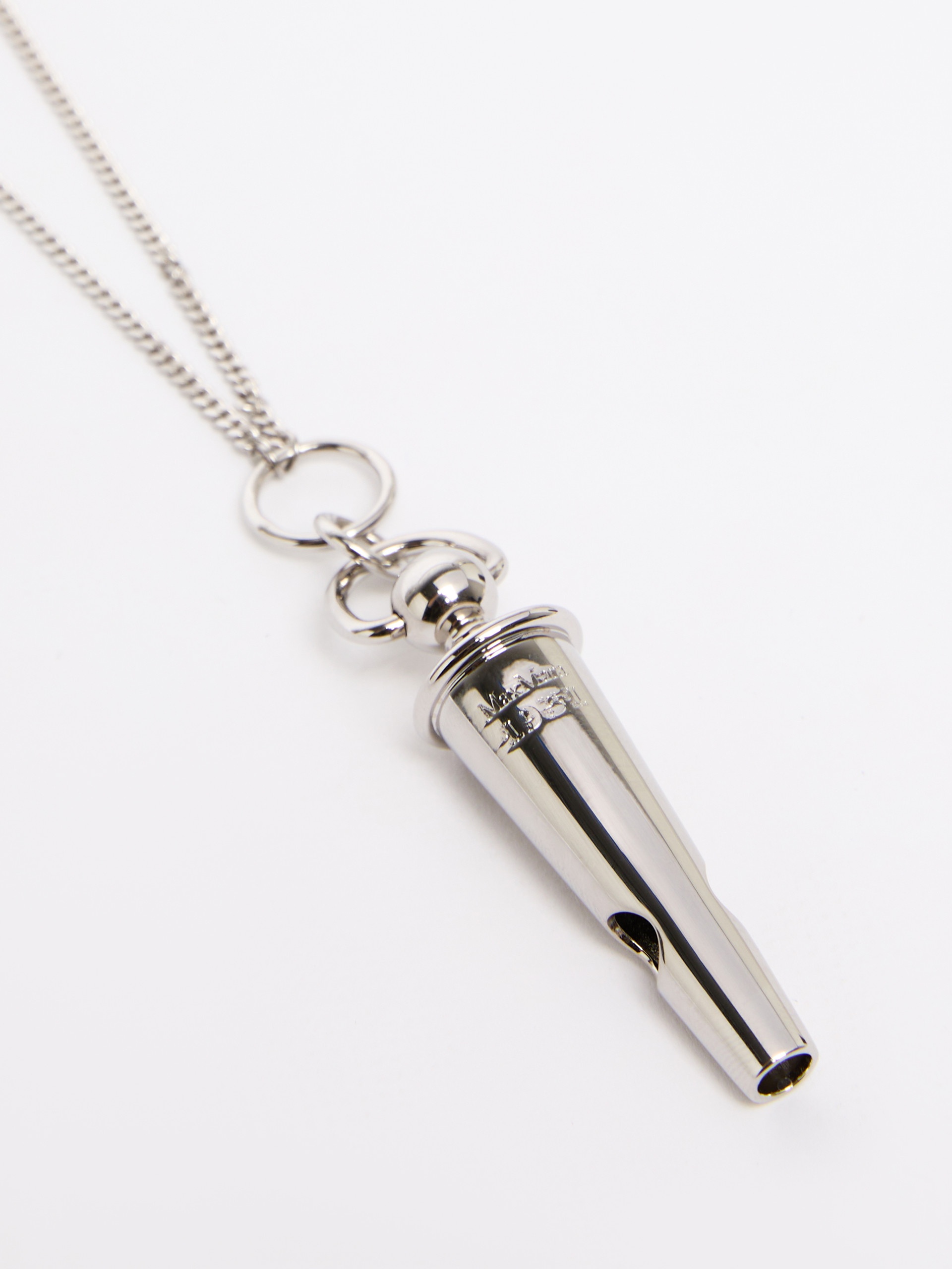 WHISTLE Long metal pendant necklace - 2