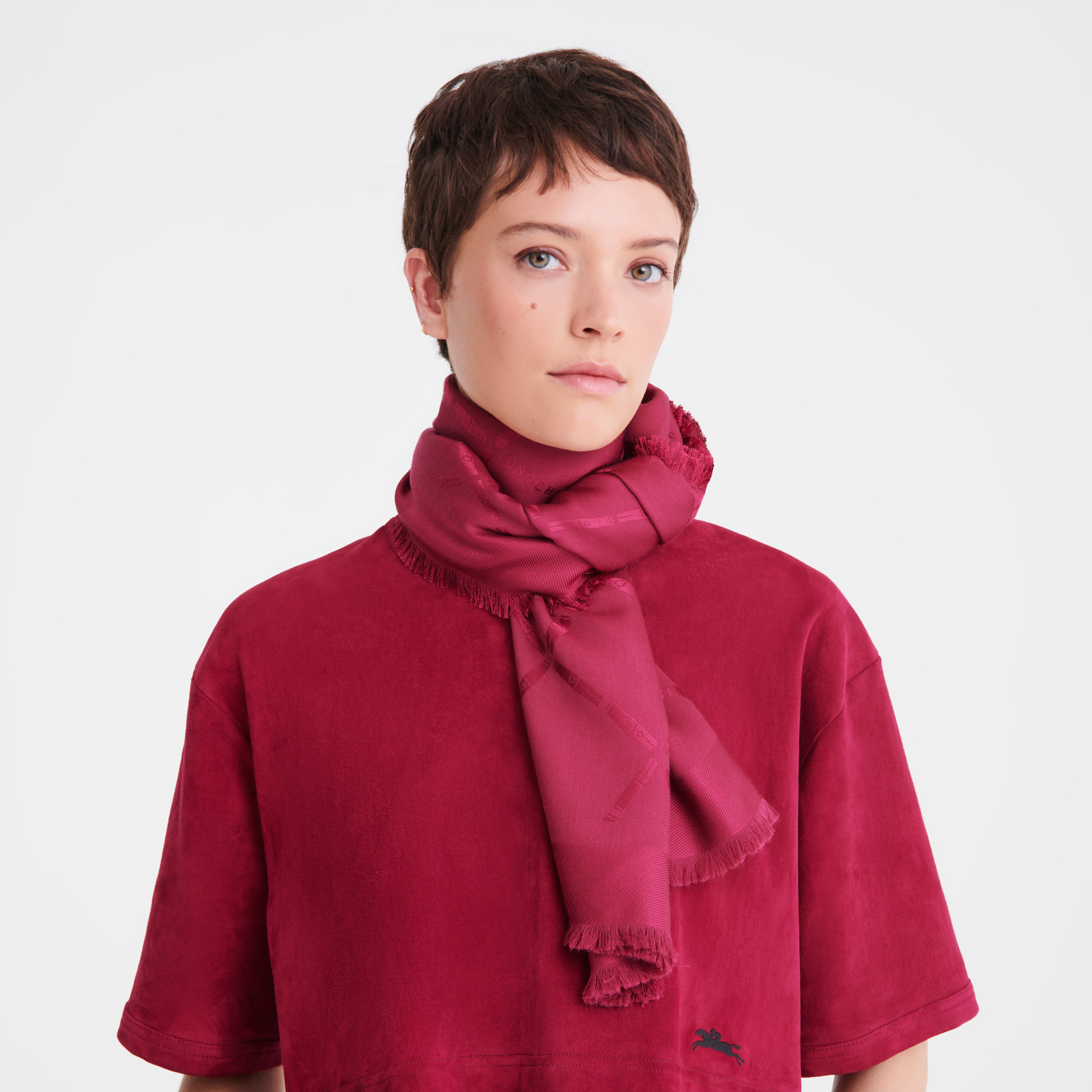 Le Roseau Shawl Beetroot - Silk Blend - 1