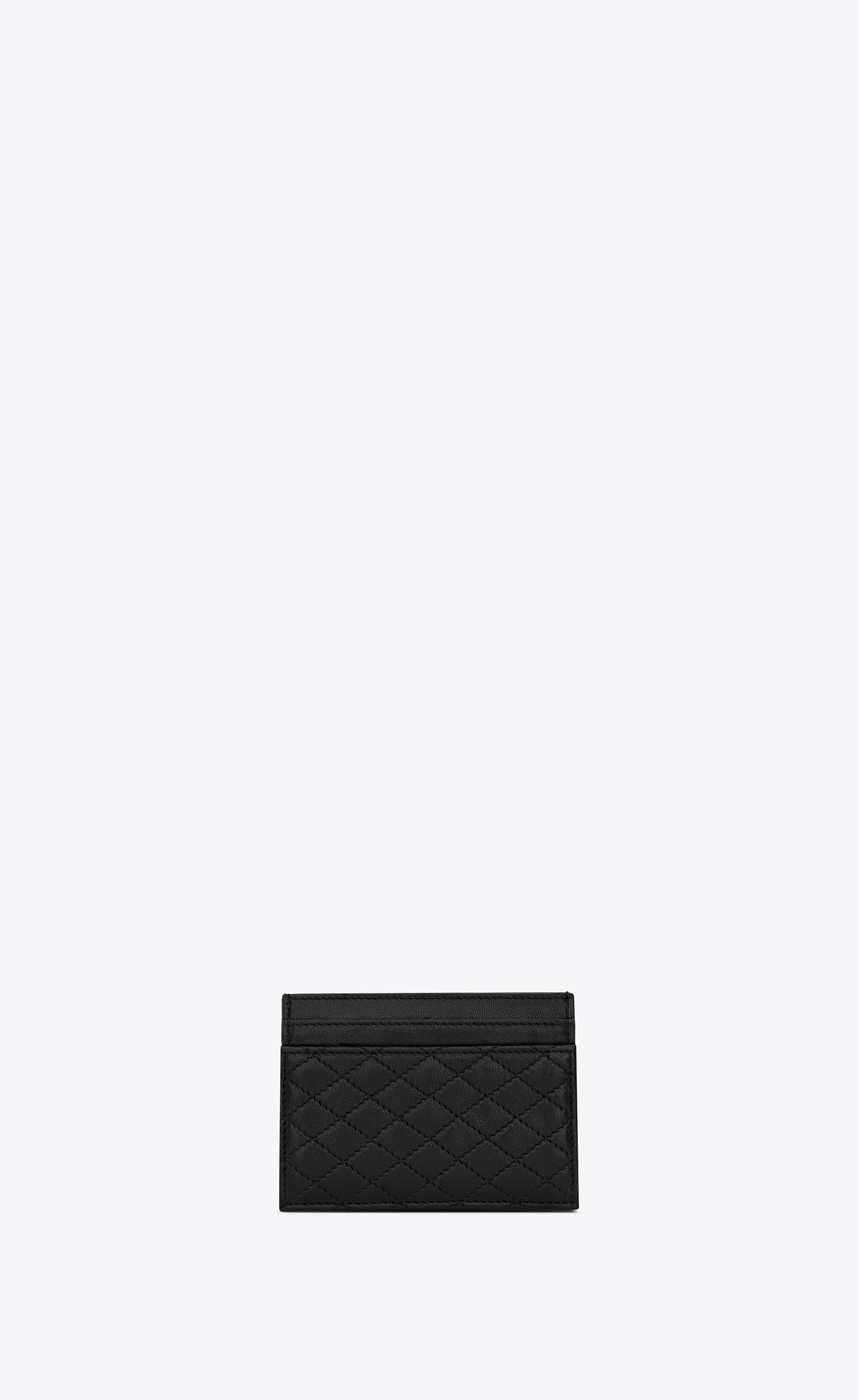 gaby card case in quilted lambskin - 2