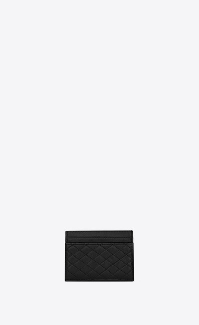 SAINT LAURENT gaby card case in quilted lambskin outlook