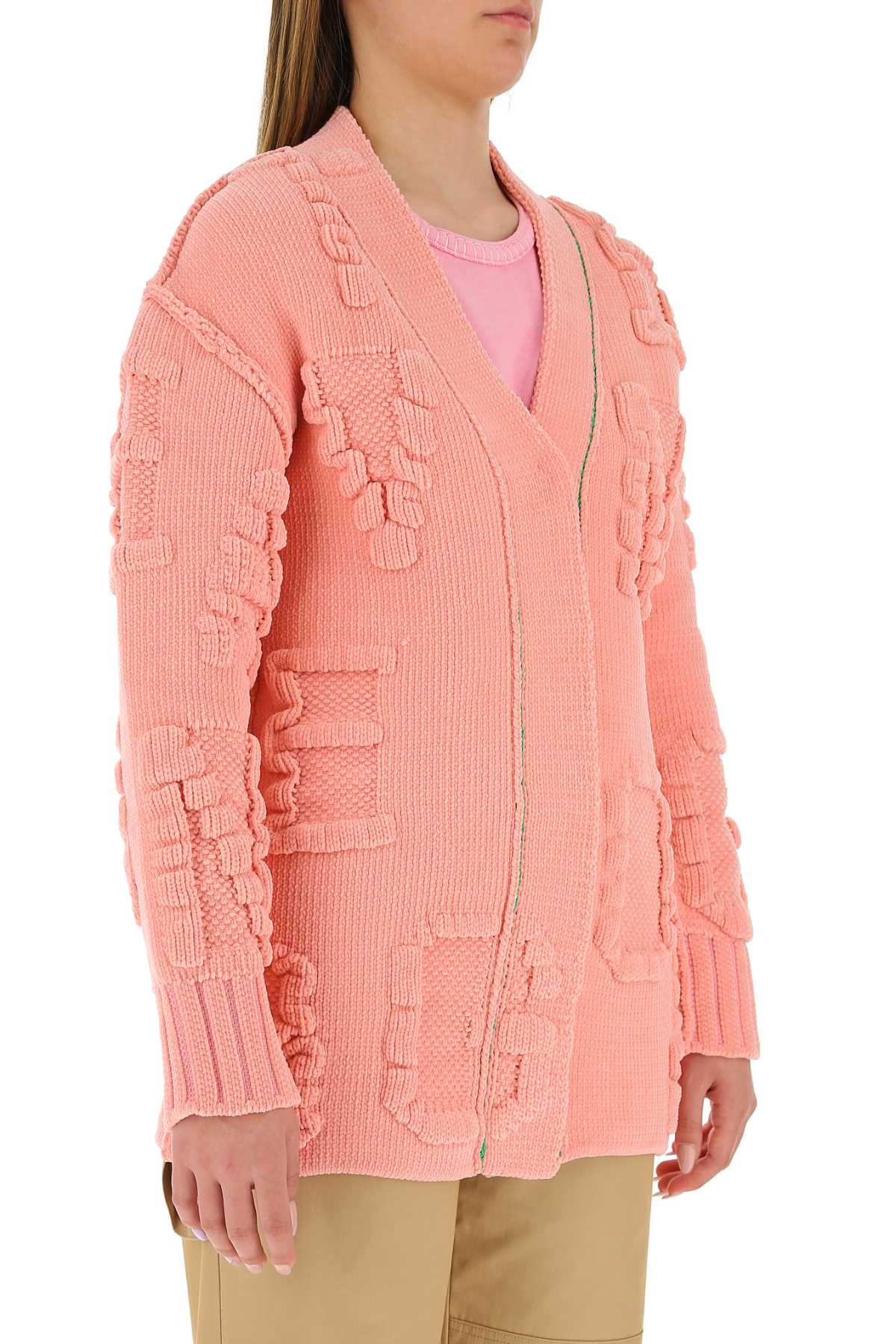 Bottega Veneta Women Pink Chenille Cardigan - 3