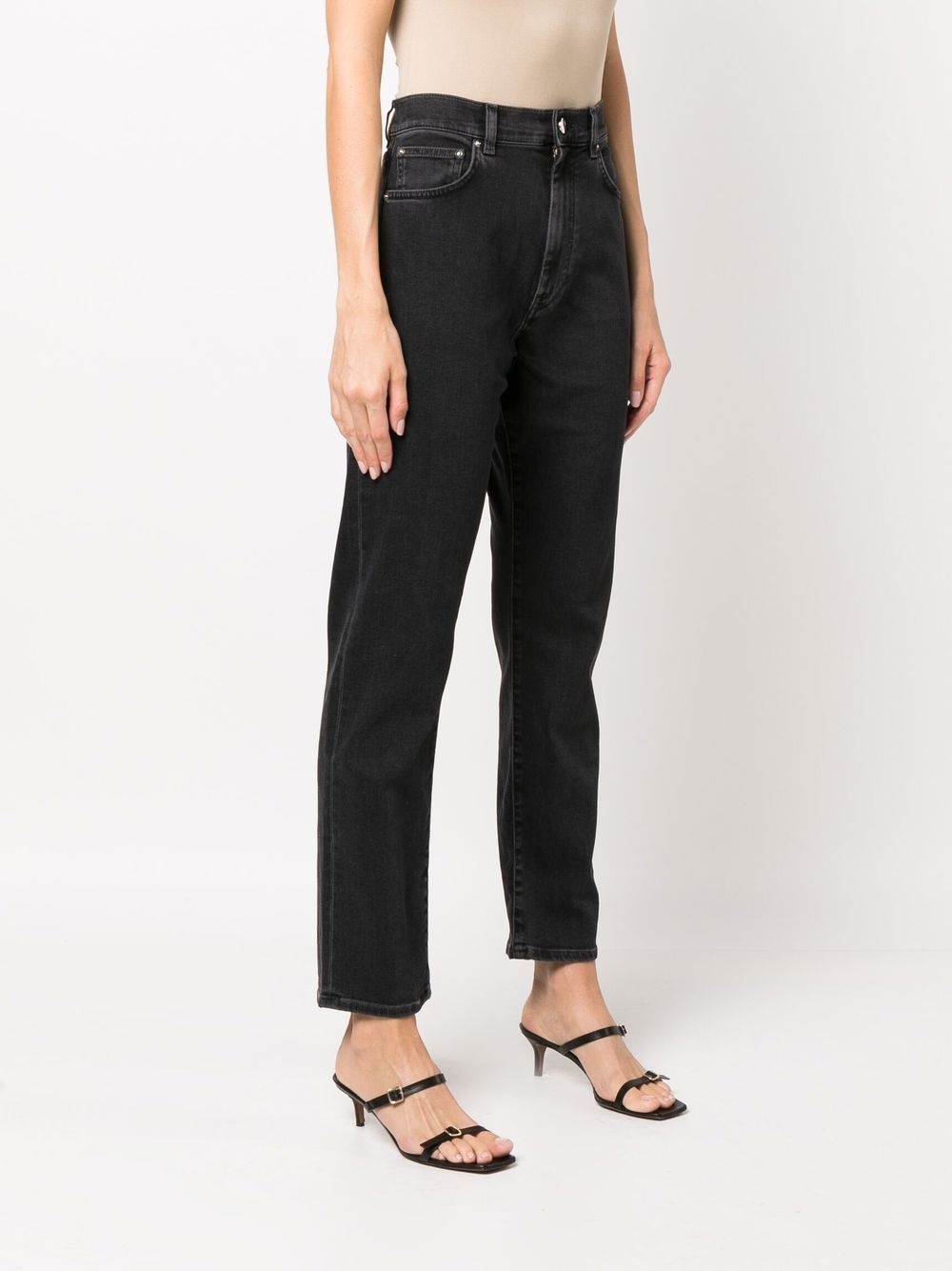 high-rise straight-leg jeans - 3