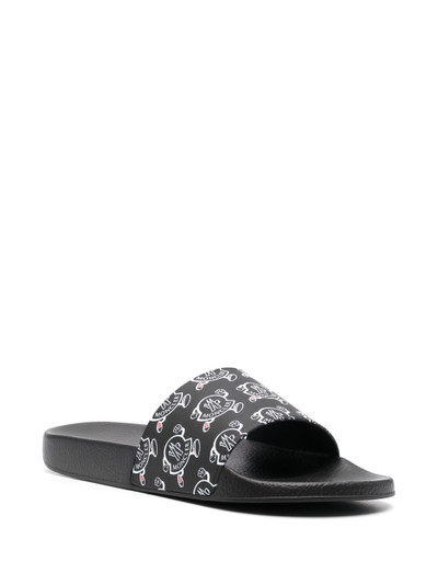 Moncler logo-print open-toe slides outlook