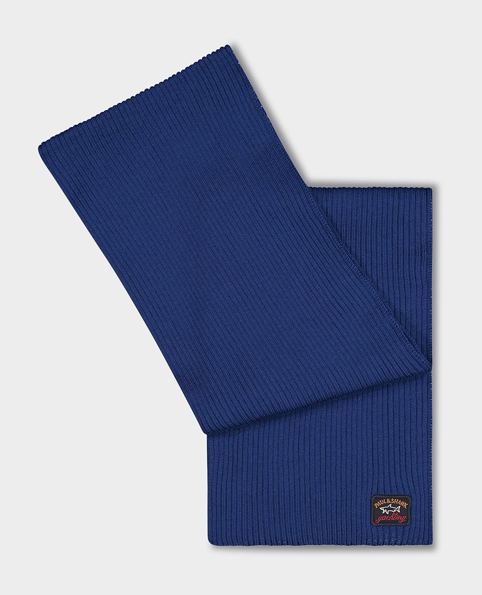 Wool scarf with iconic badge - 4