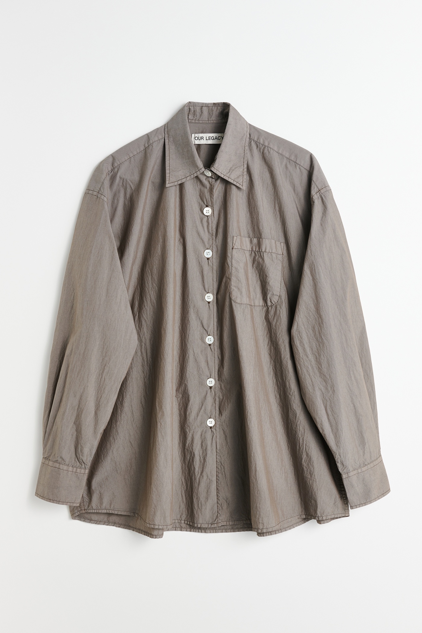 Borrowed Shirt Stone Khaki Parachute Poplin - 1