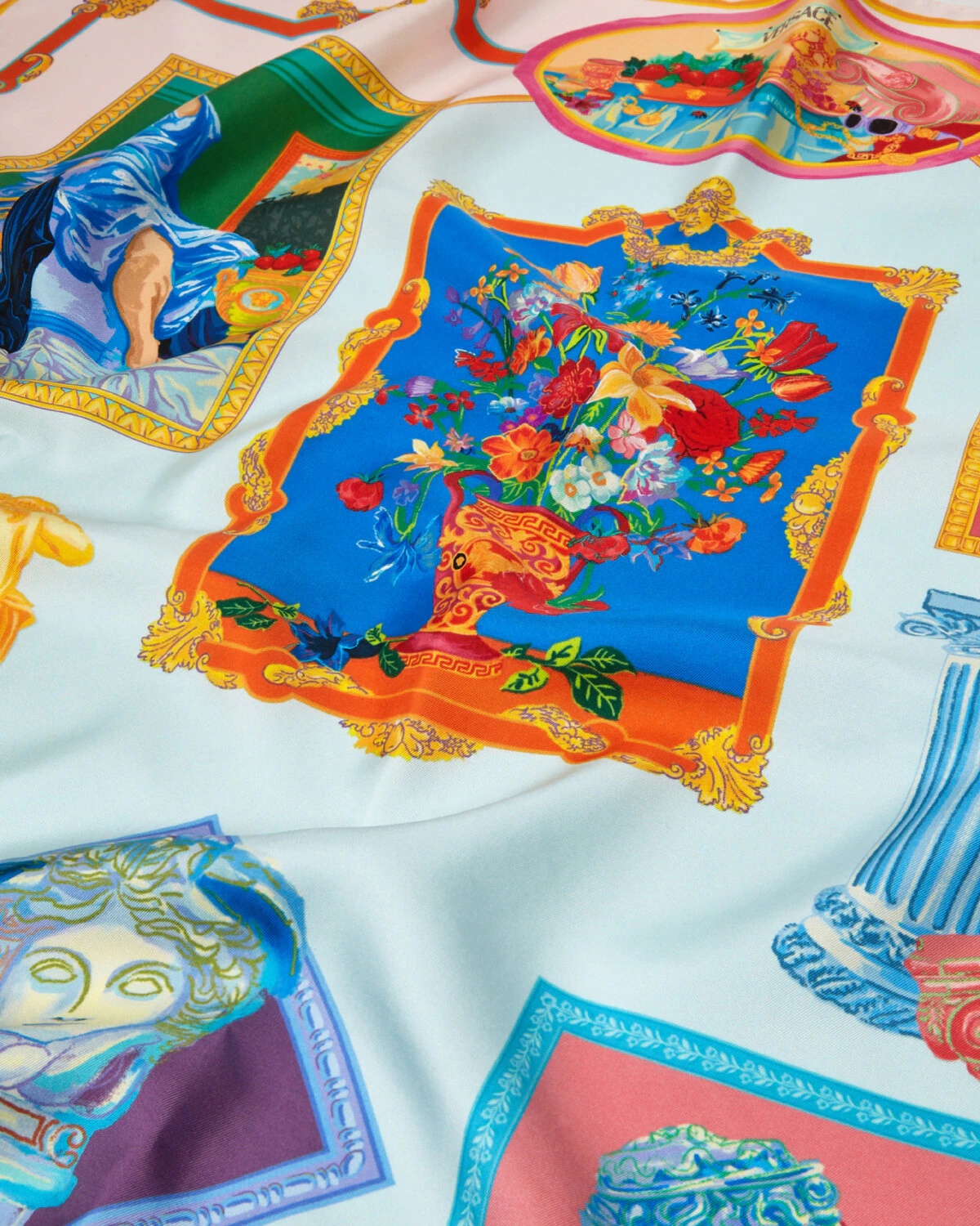 Versace Gallery Large Silk Foulard 35.4" - 2