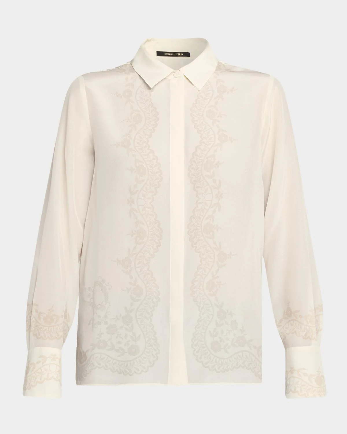 Serena Floral-Print Silk Blouse - 1
