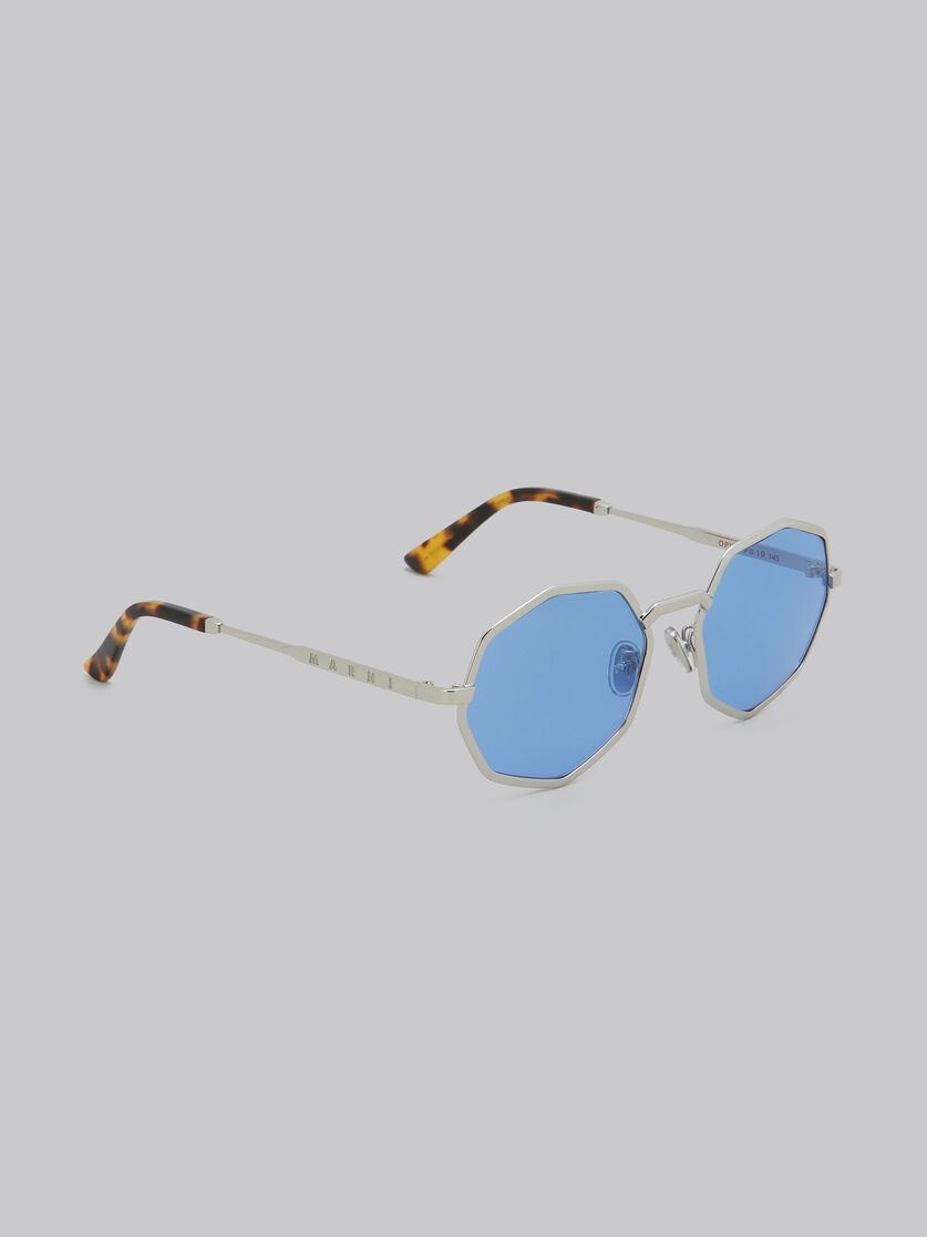 PULPIT ROCK SILVER METAL OCTAGONAL SUNGLASSES - 3