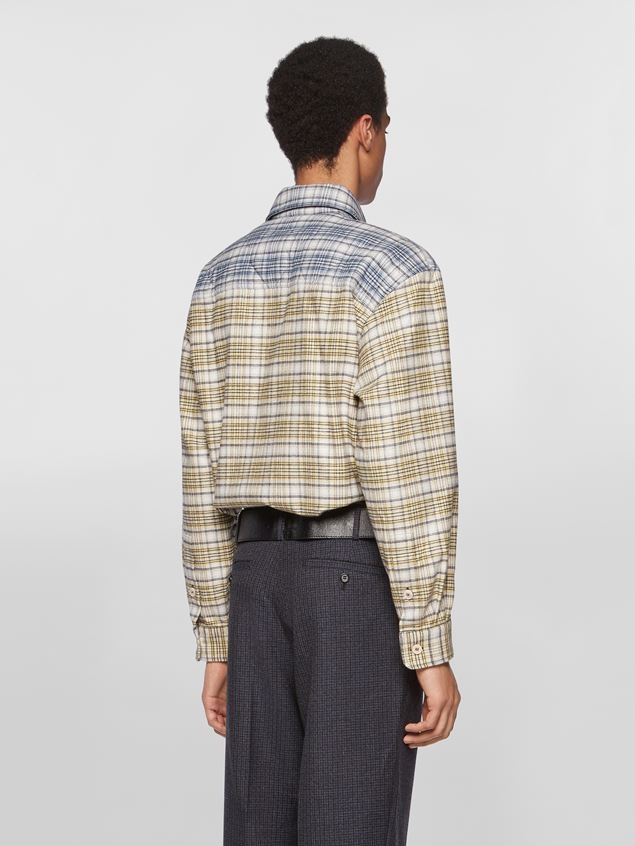 FLANNEL SHIRT WITH COLOUR BLOCK CHECK PATTERN - 3