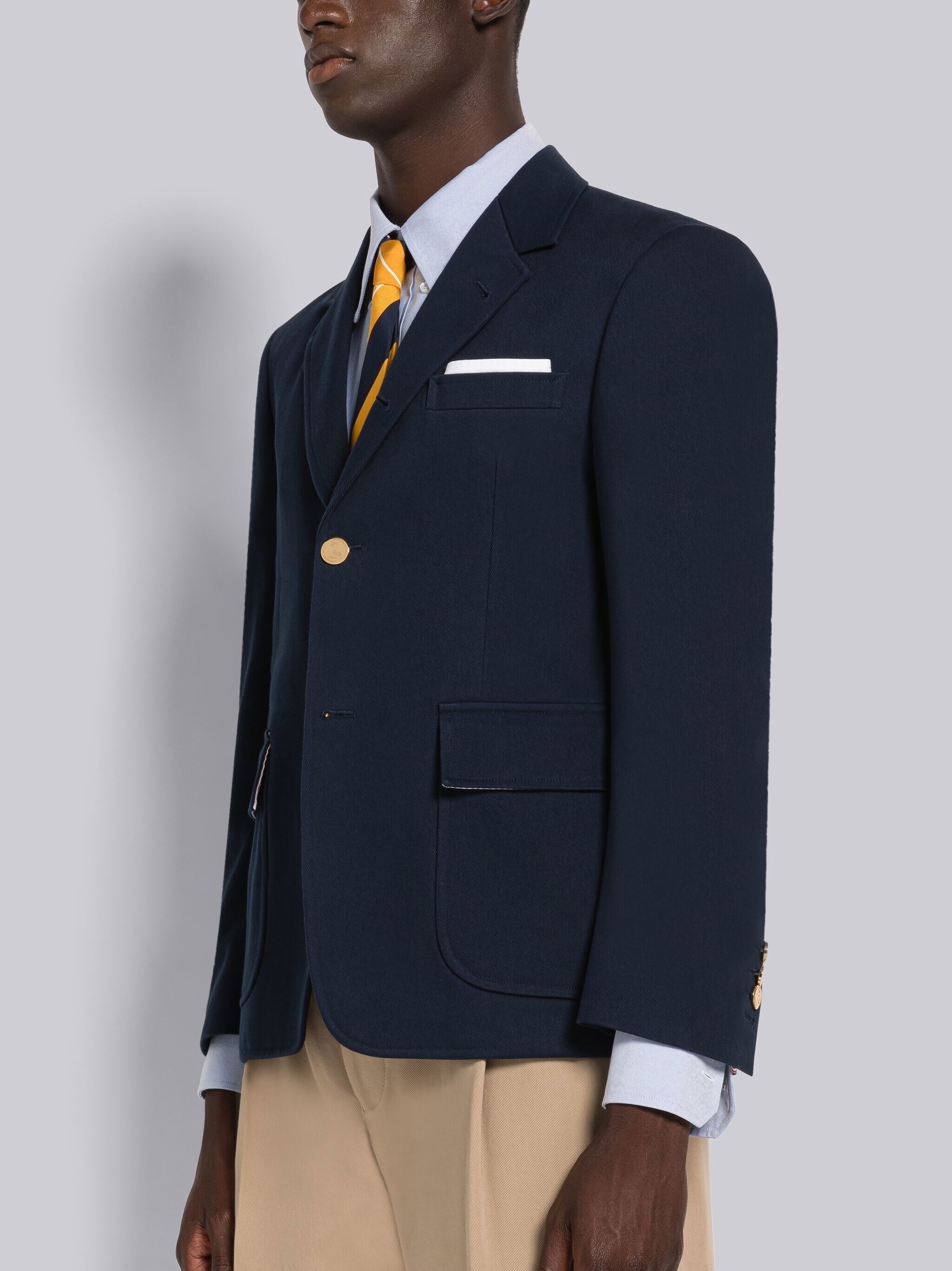 PIECE DYED COTTON GABARDINE UNCONSTRUCTED SPORT COAT - 2