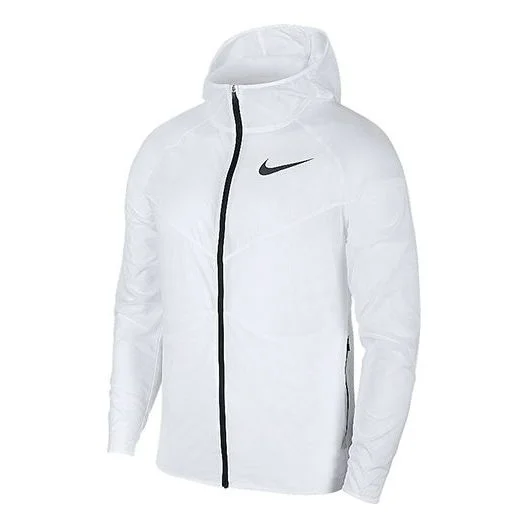 Nike Windrunner 캐주얼 스포츠 얇고 가벼운 Breathable 재킷 백색 CQ2921-100 - 1