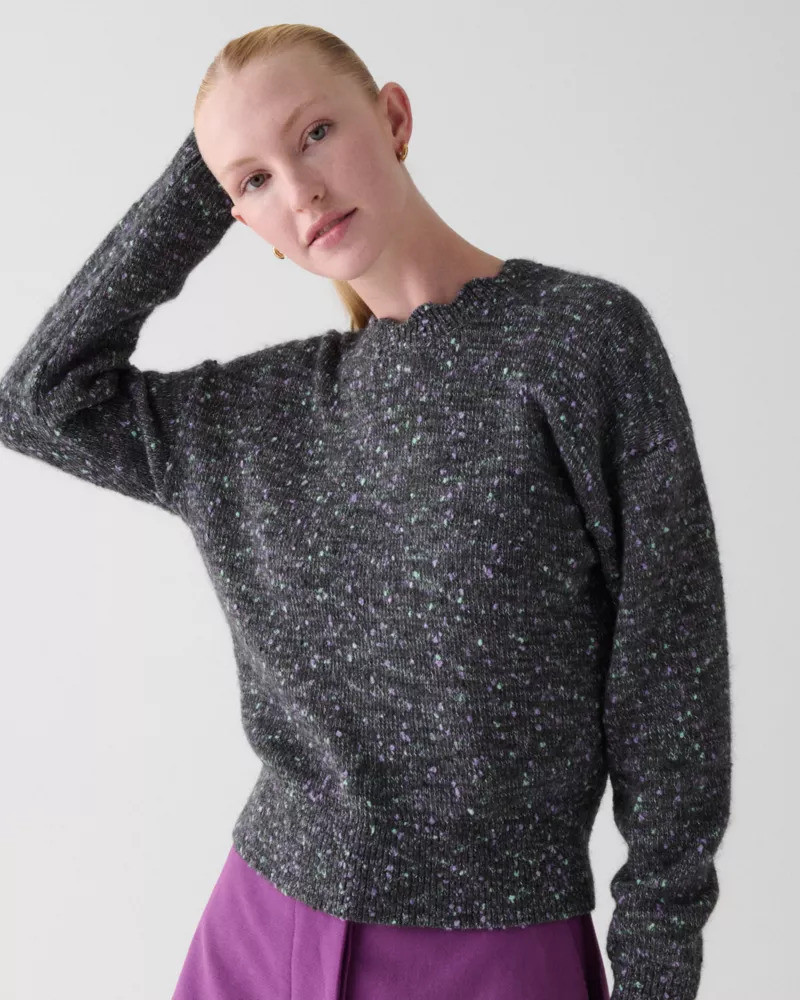 kate spade Scallop Crew Neck Sweater outlook