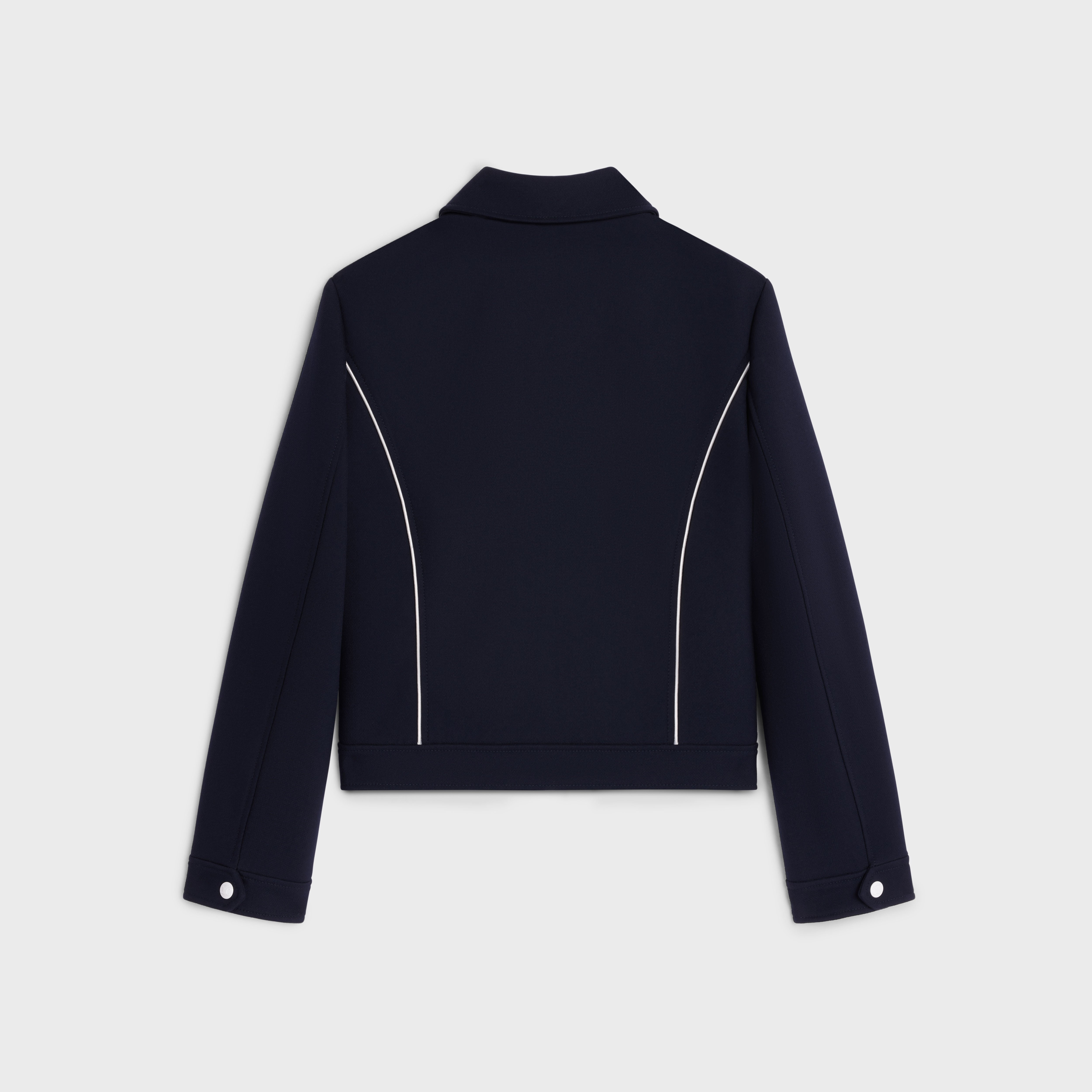 chelsea blouson jacket in gauffered double wool - 2