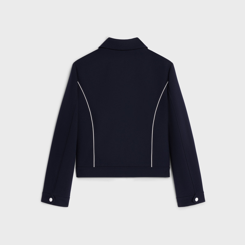 CELINE chelsea blouson jacket in gauffered double wool outlook