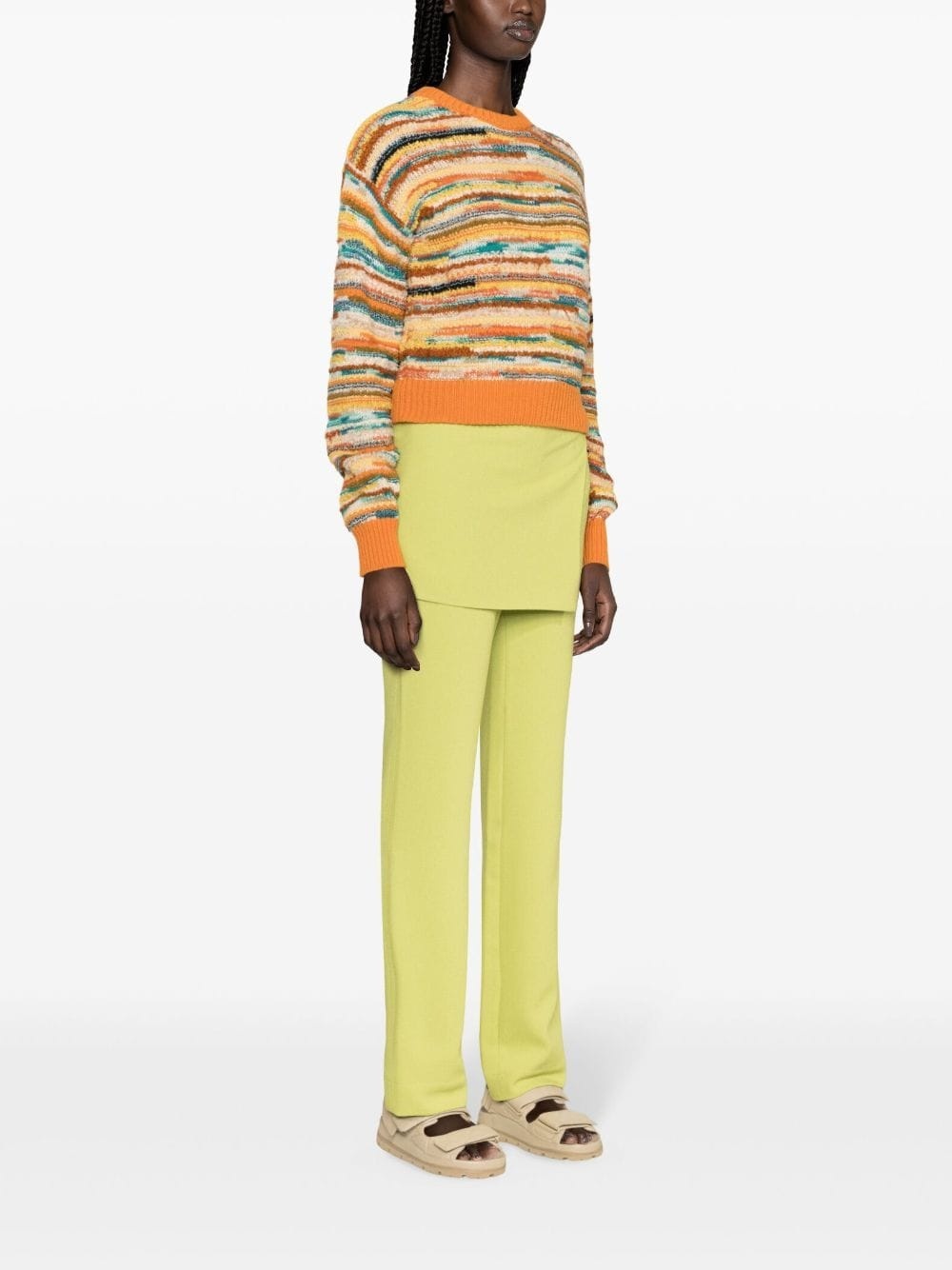 Madurai striped intarsia-knit jumper - 3