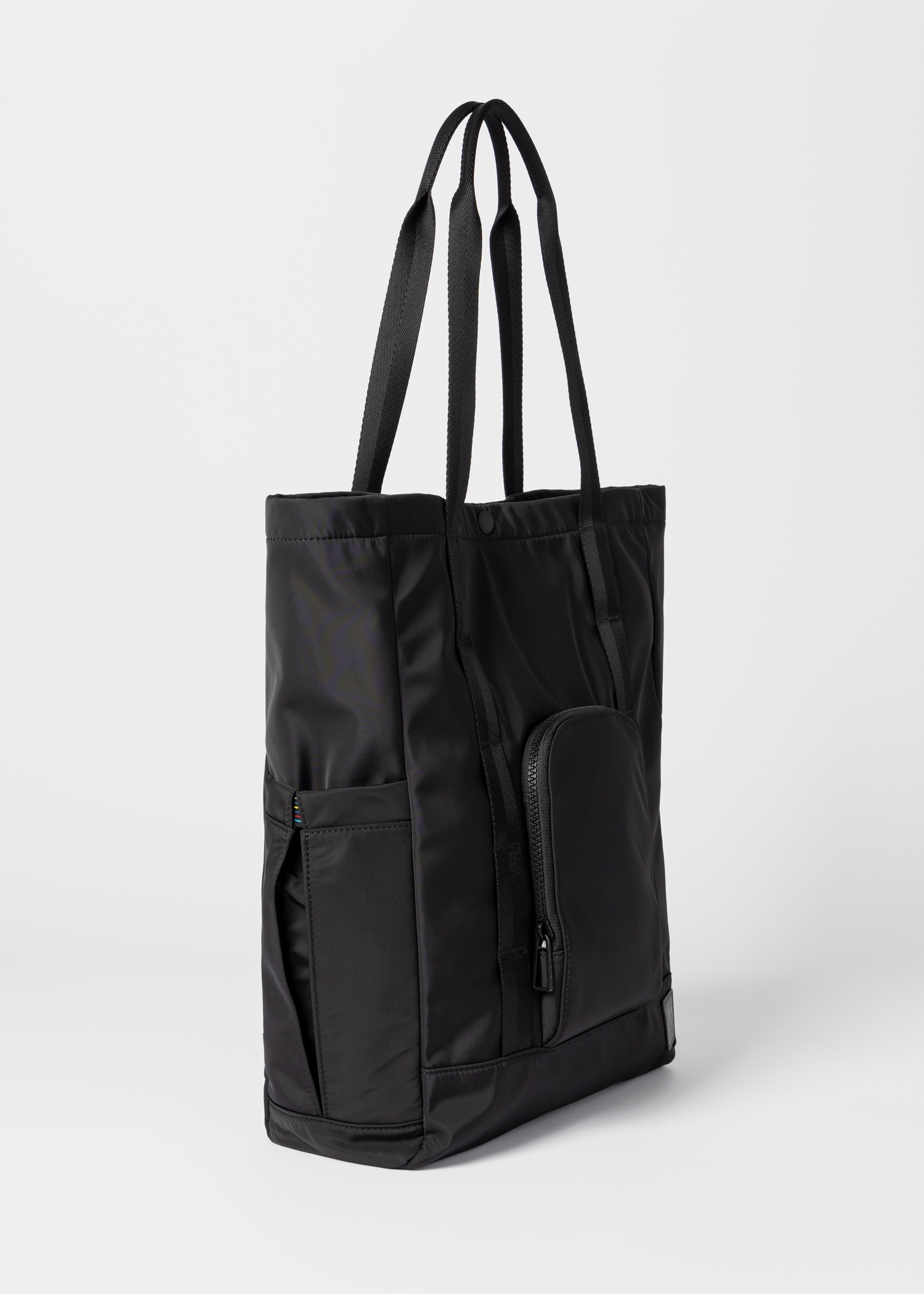 Black Recycled-Polyester Zebra Logo Tote Bag - 2