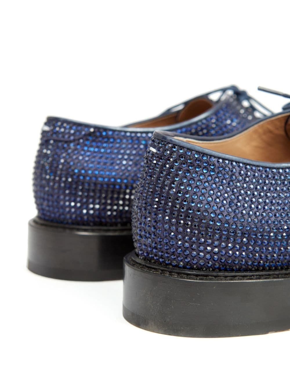 crystal-embellished lace-up shoes - 4